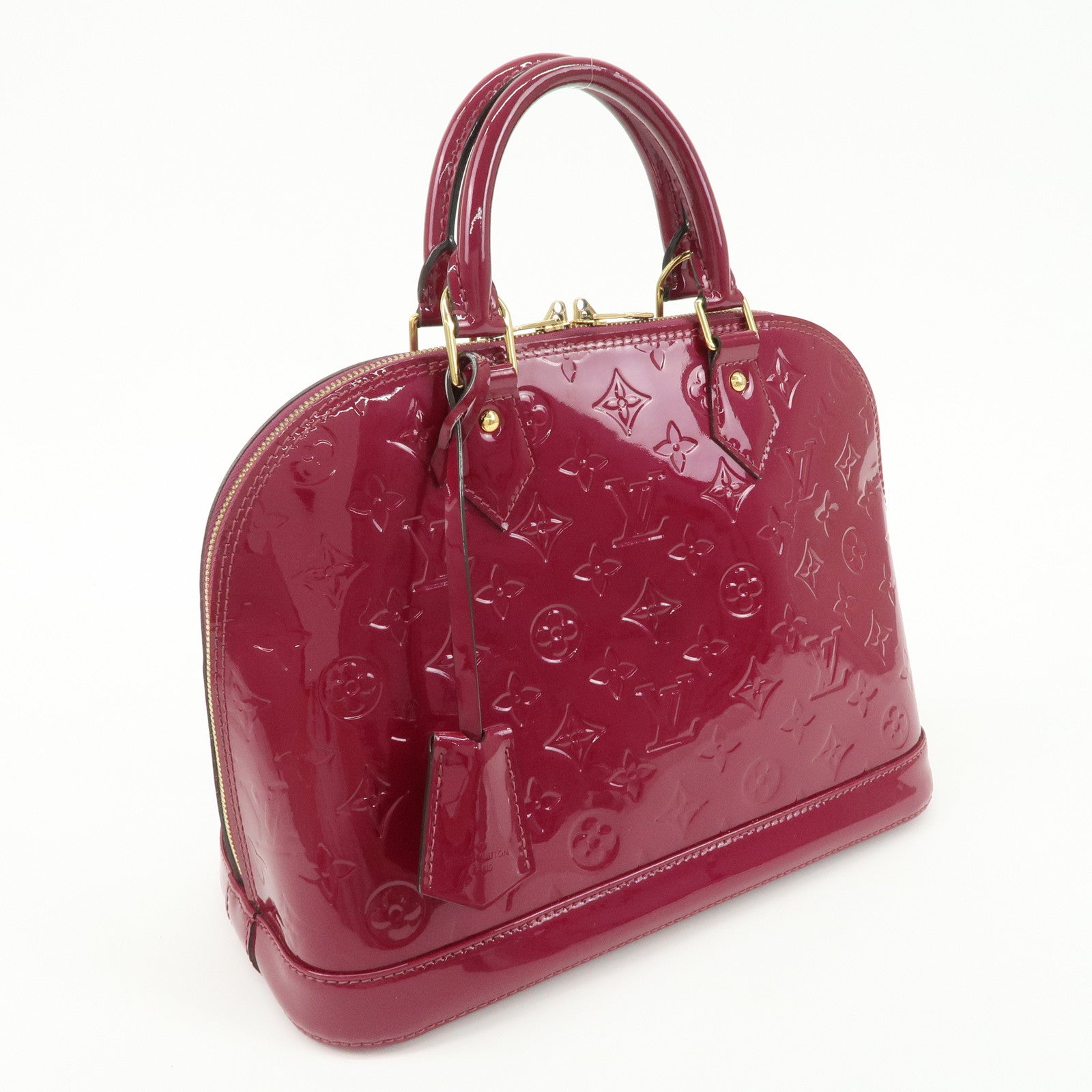 Louis Vuitton Monogram Vernis Alma PM Hand Bag Magenta M50561