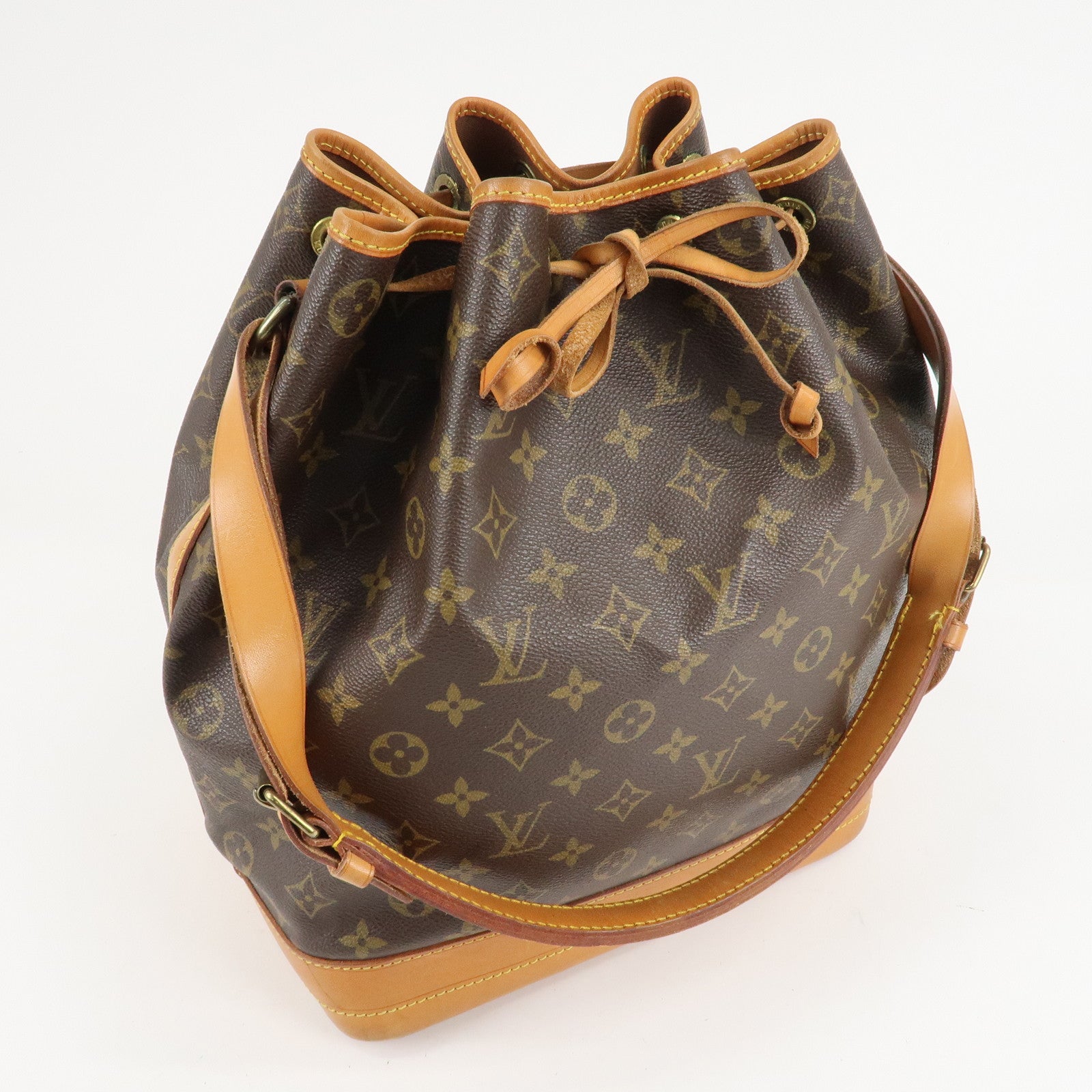 Louis Vuitton Monogram Noe Shoulder Bag Hand Bag Brown M42224 Used