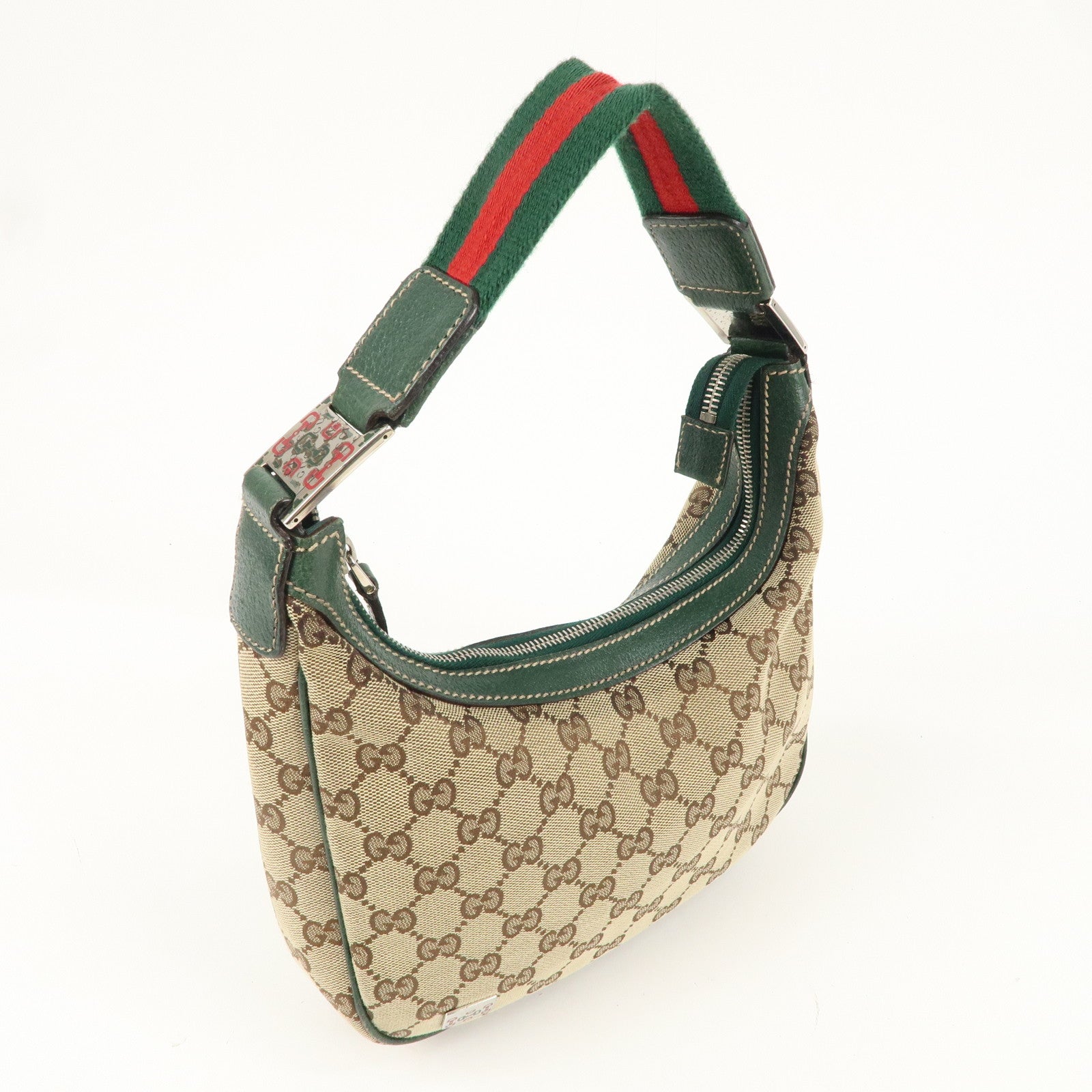 Gucci Sherry GG Canvas Leather One Shoulder Bag Beige 145811