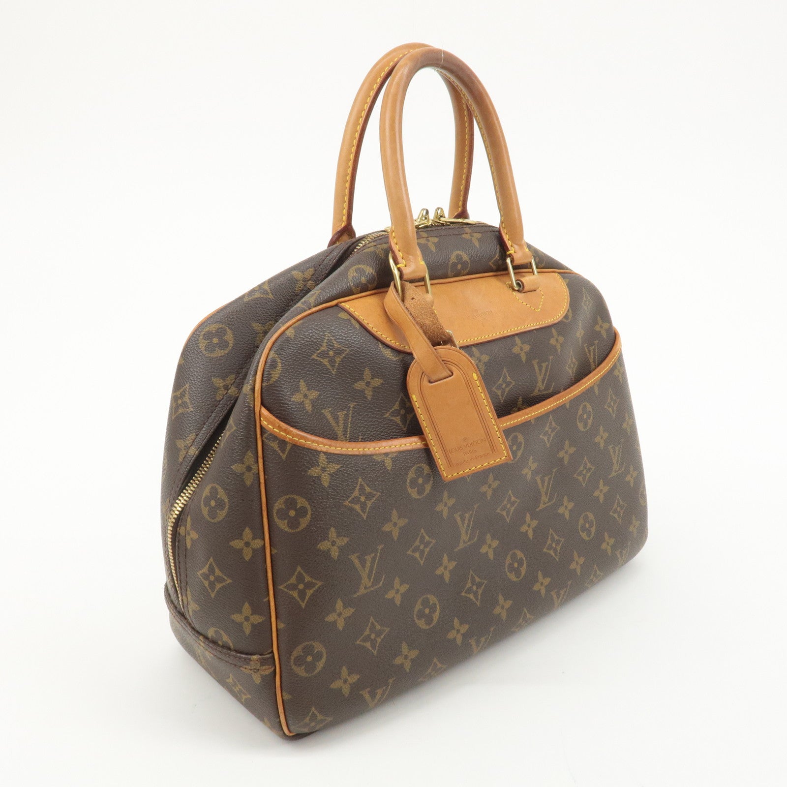 Louis Vuitton Monogram Deauville Hand Bag Brown M47270