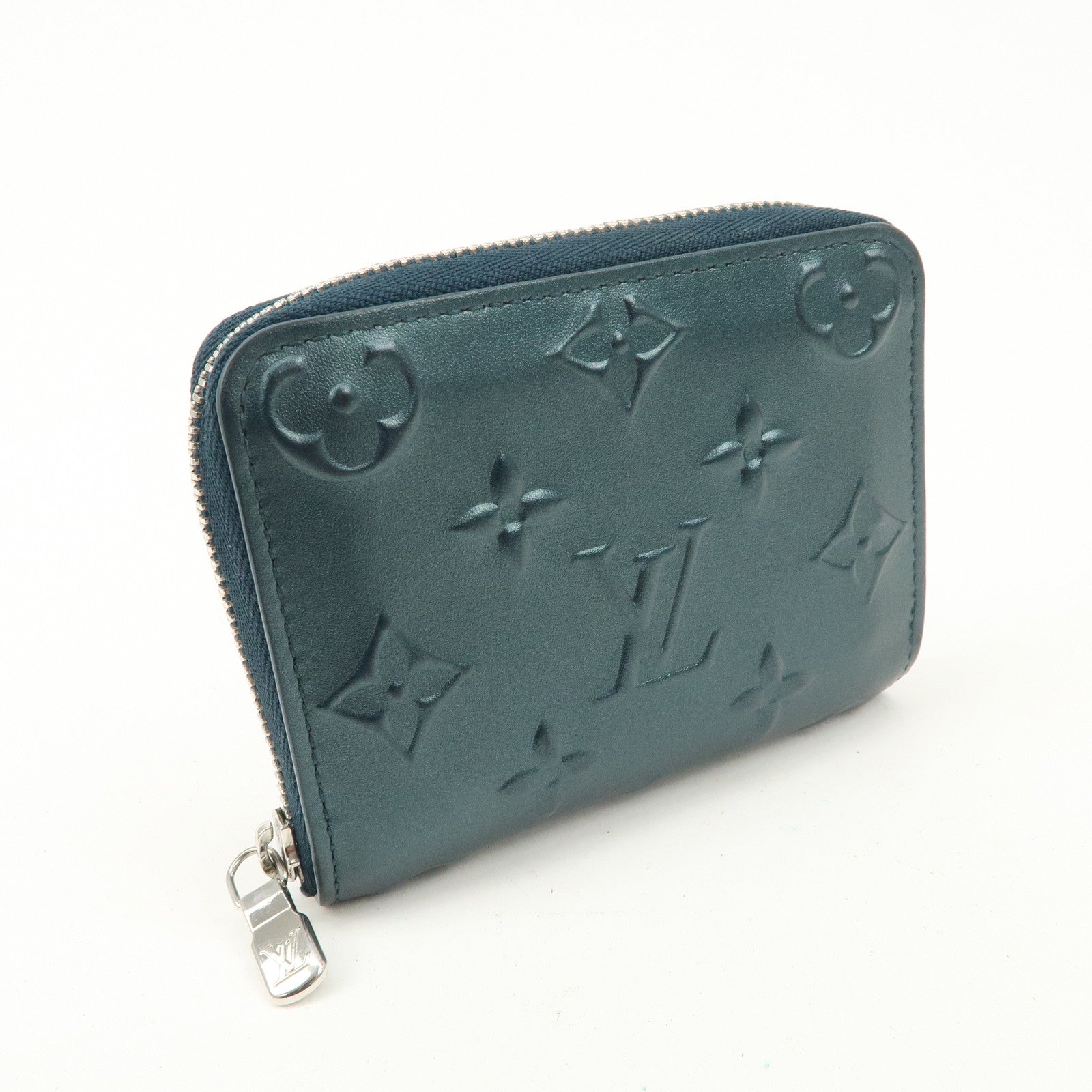 Louis Vuitton Monogram Zippy Coin Case Steal Blue M81860 Used