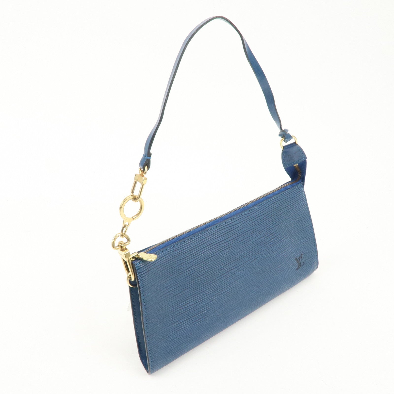 Louis Vuitton Epi Pochette Accessoires Hand Bag Toledo Blue M52947