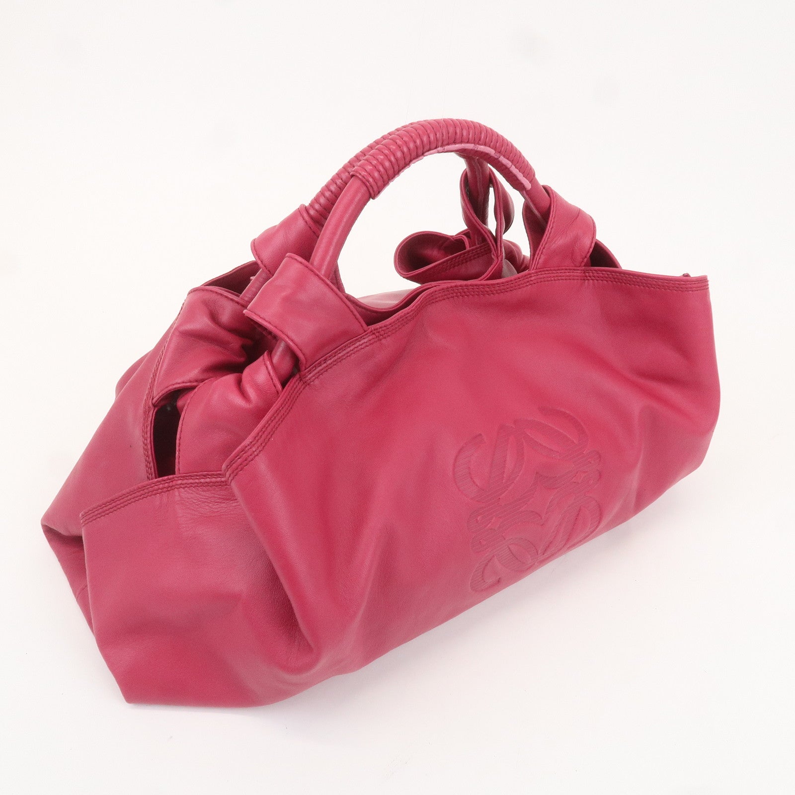 LOEWE Nappa Aire Leather Anagram Hand Bag Shoulder Bag Pink