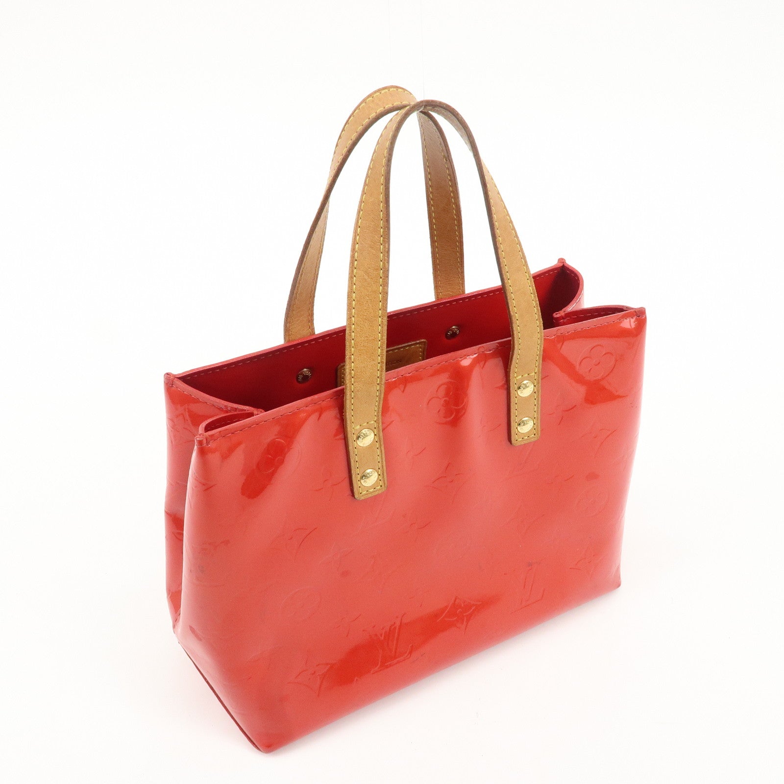 Louis Vuitton Monogram Vernis Lead PM Hand Bag M91088 Rouge Used