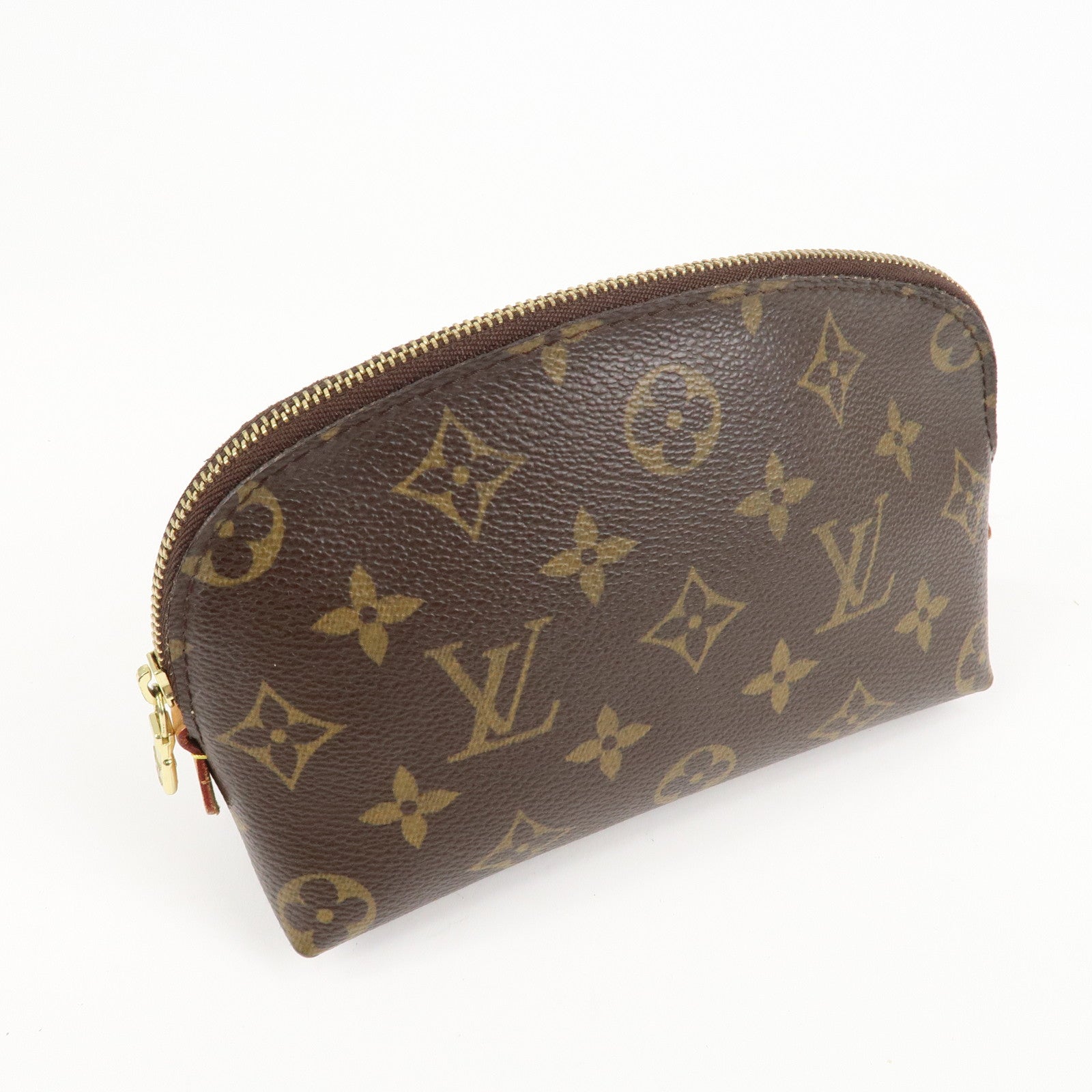 Louis Vuitton Monogram Pochette Cosmetic Pouch Brown M47515 Used