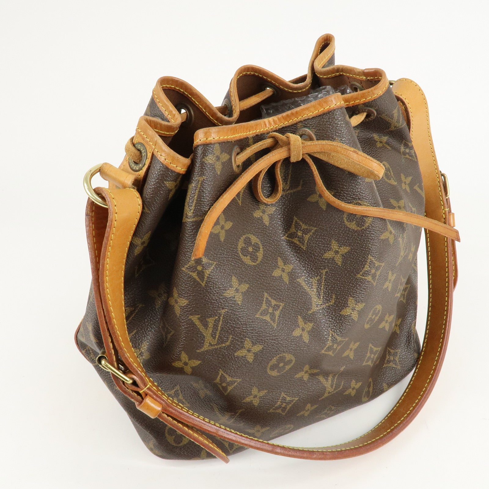 Louis Vuitton Monogram Petit Noe Shoulder Bag Brown M42226