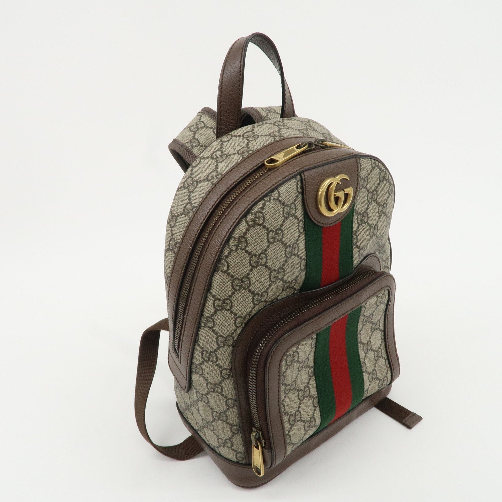 GUCCI Ophidia Sherry GG Supreme Leather Small Backpack 547965