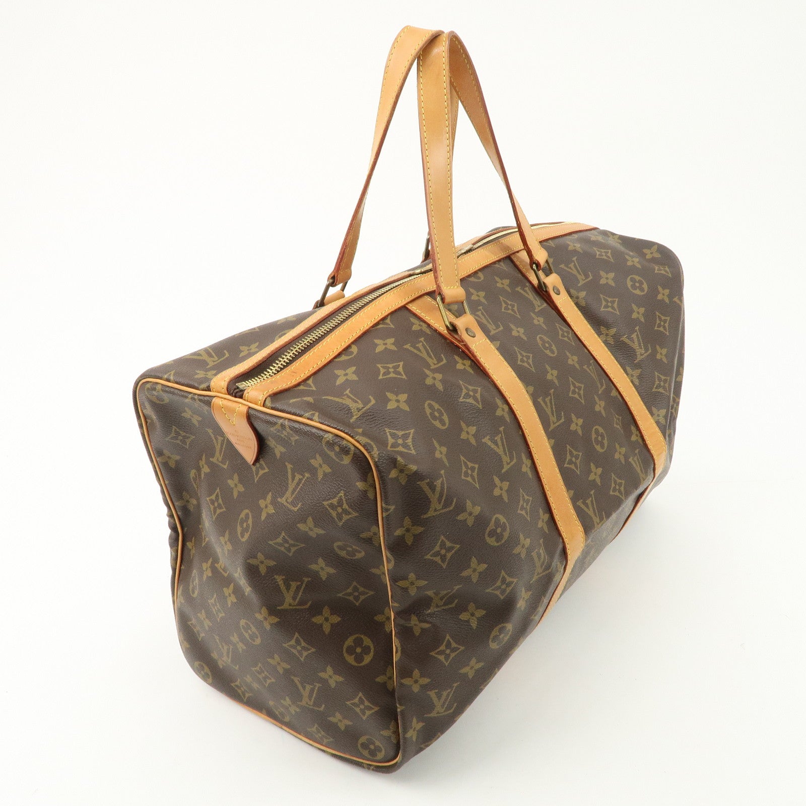 Louis Vuitton Monogram Sac Souple 45 Boston Bag Brown M41624 Used