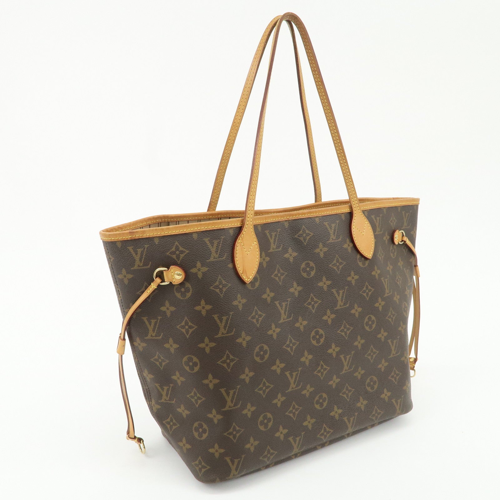 Louis Vuitton Monogram Neverfull MM Tote Bag Brown M40156 Used