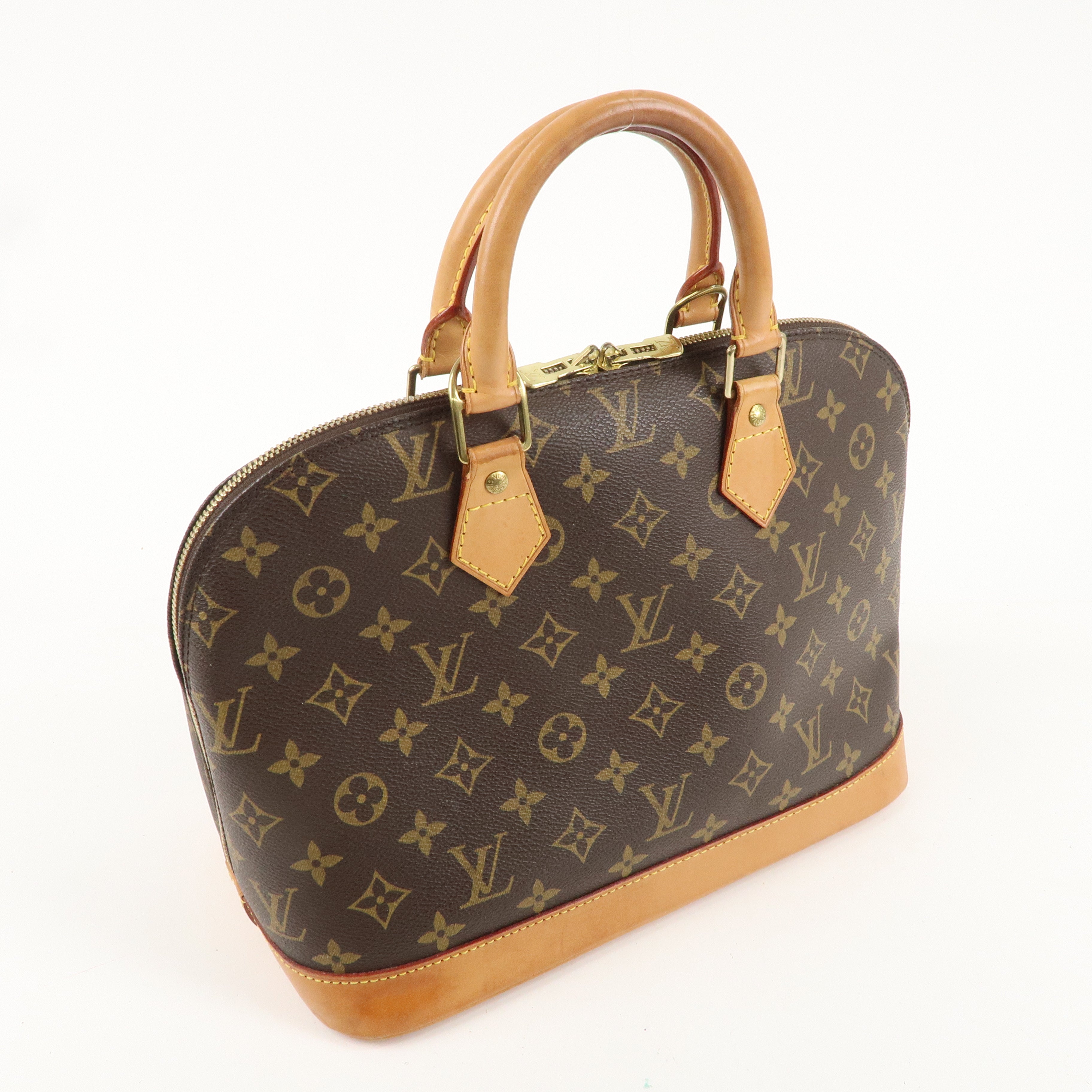 Louis Vuitton Monogram Alma Hand Bag Brown M51130