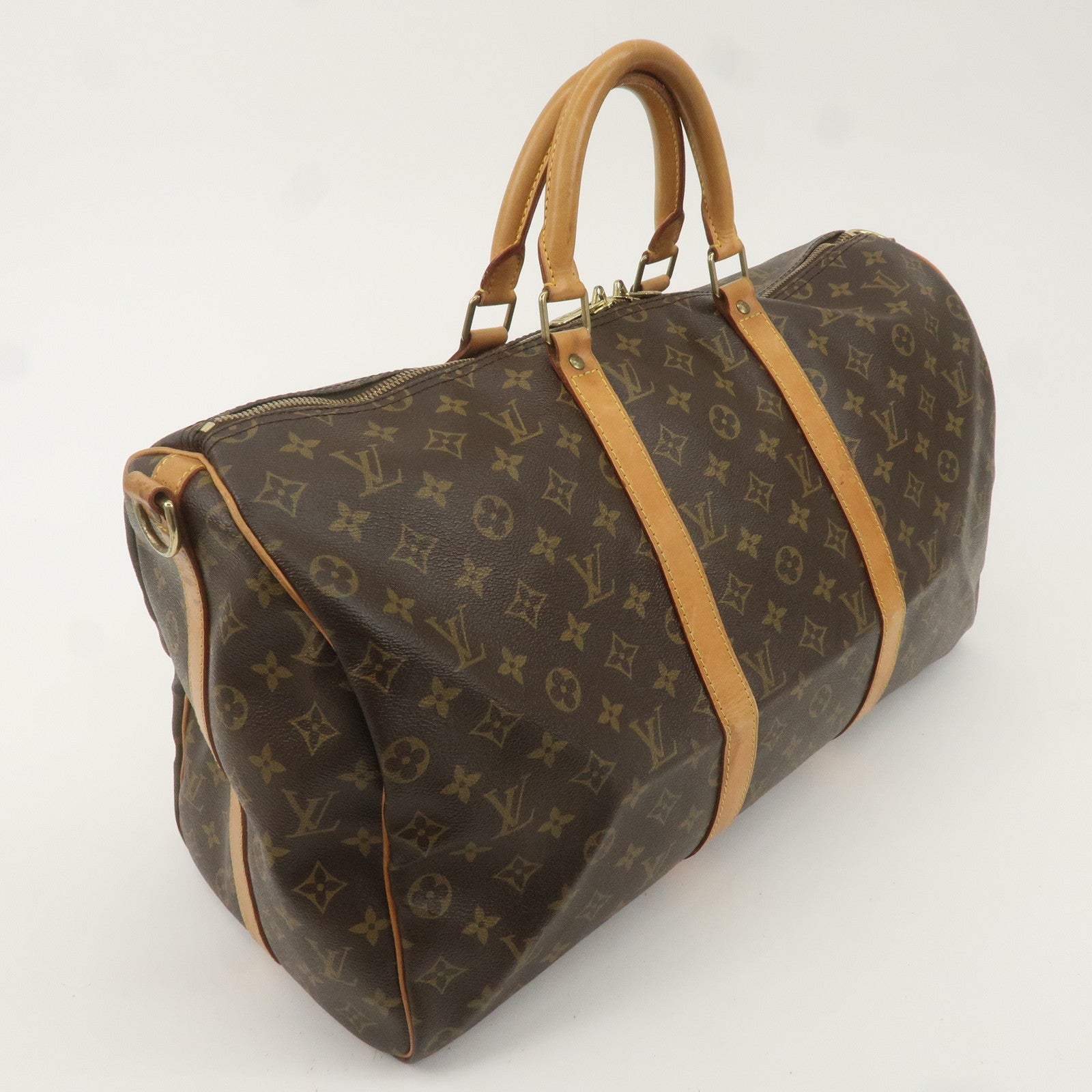 Louis Vuitton Monogram Keep All Bandouliere 50 Boston Bag M41416