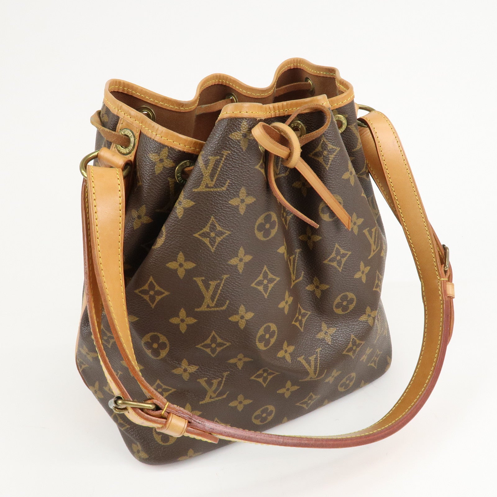 Louis Vuitton Monogram Petit Noe Shoulder Bag Brown M42226 Used