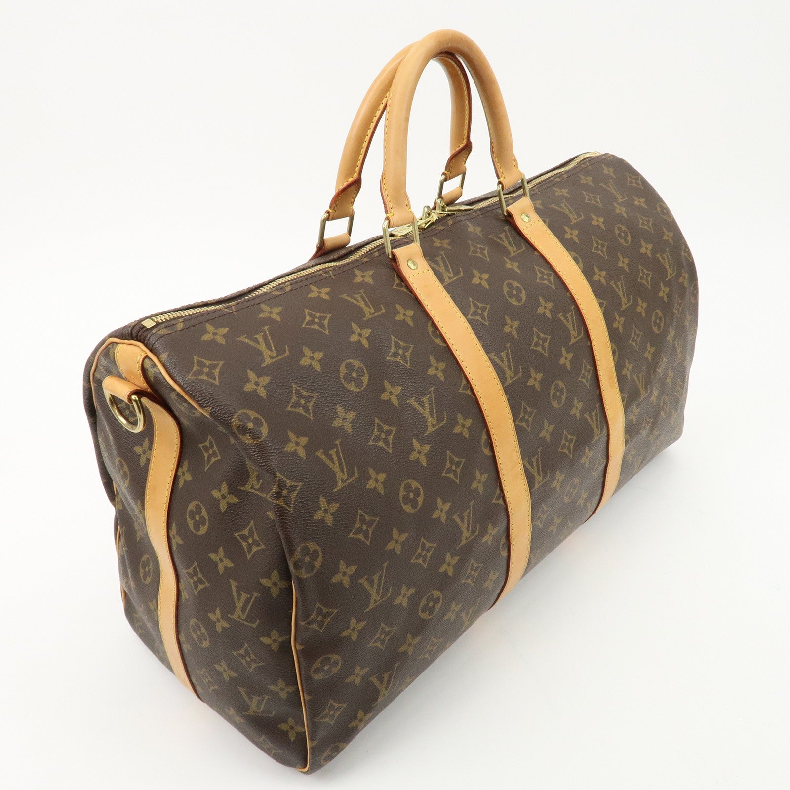 Louis Vuitton Monogram Keep All Bandouliere 50 Boston Bag M41416 Used