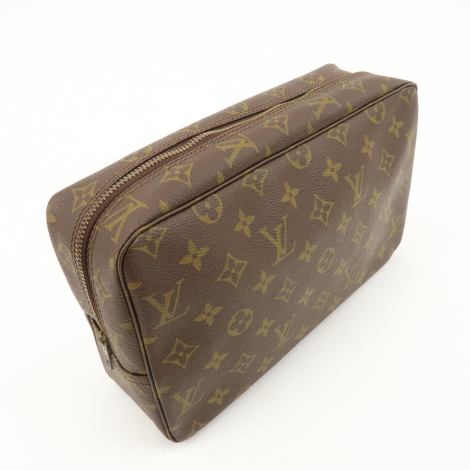 Louis Vuitton Monogram Trousse Toilette 28 Pouch Brown M47522 Used