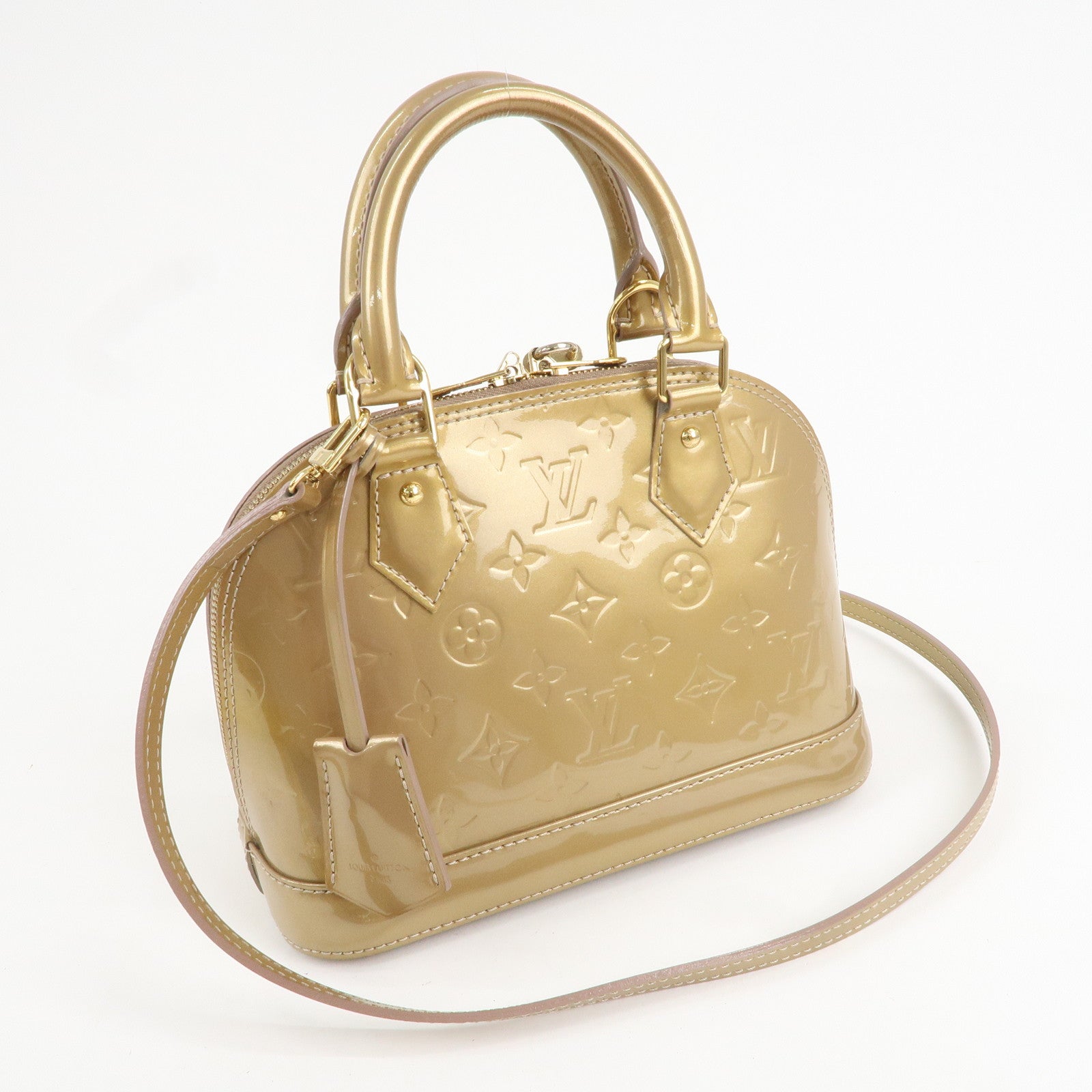 Louis Vuitton Monogram 2Way Vernis Alma BB Hand Bag M91752