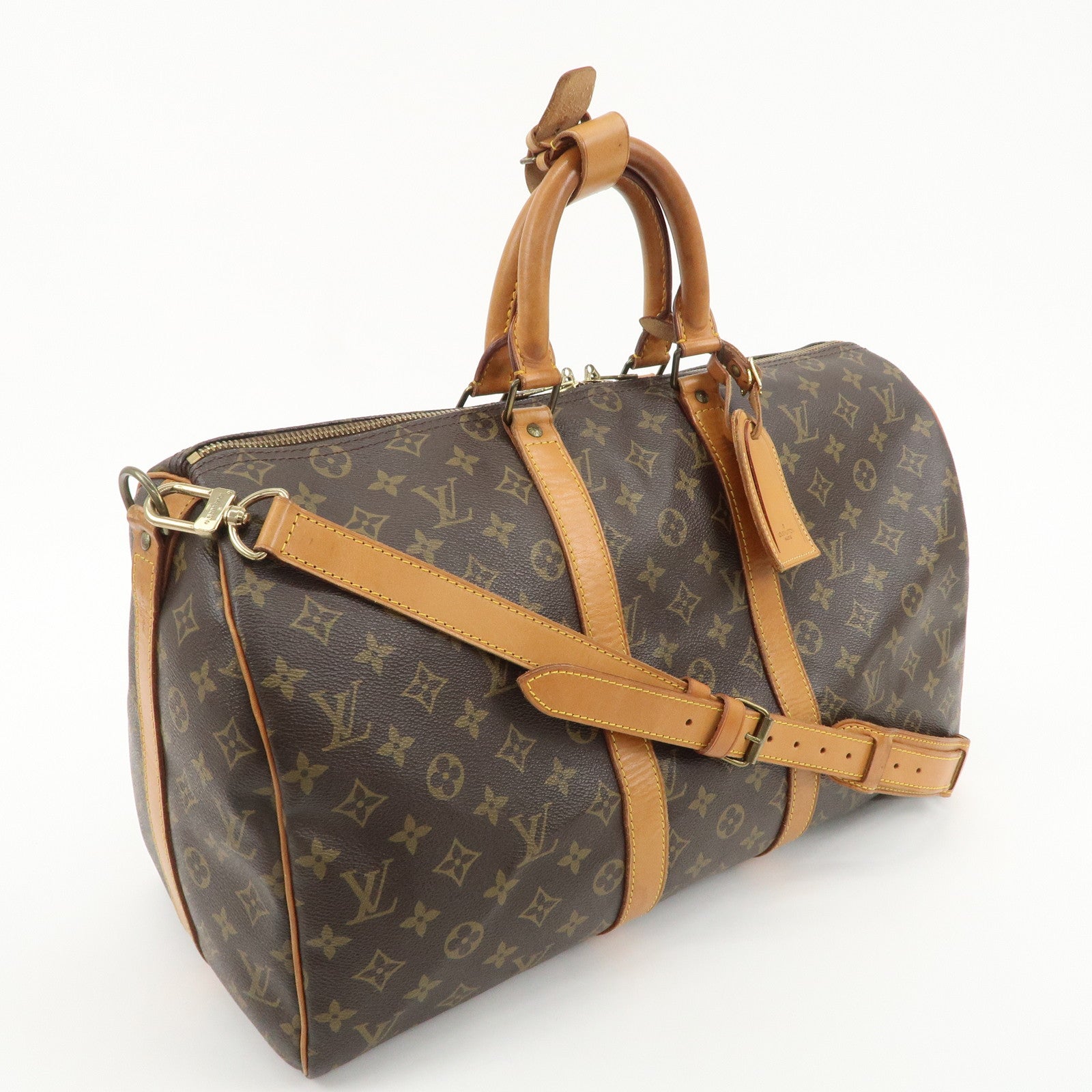 Louis Vuitton Monogram Keep All Bandouliere 45 Boston Bag M41418 Used