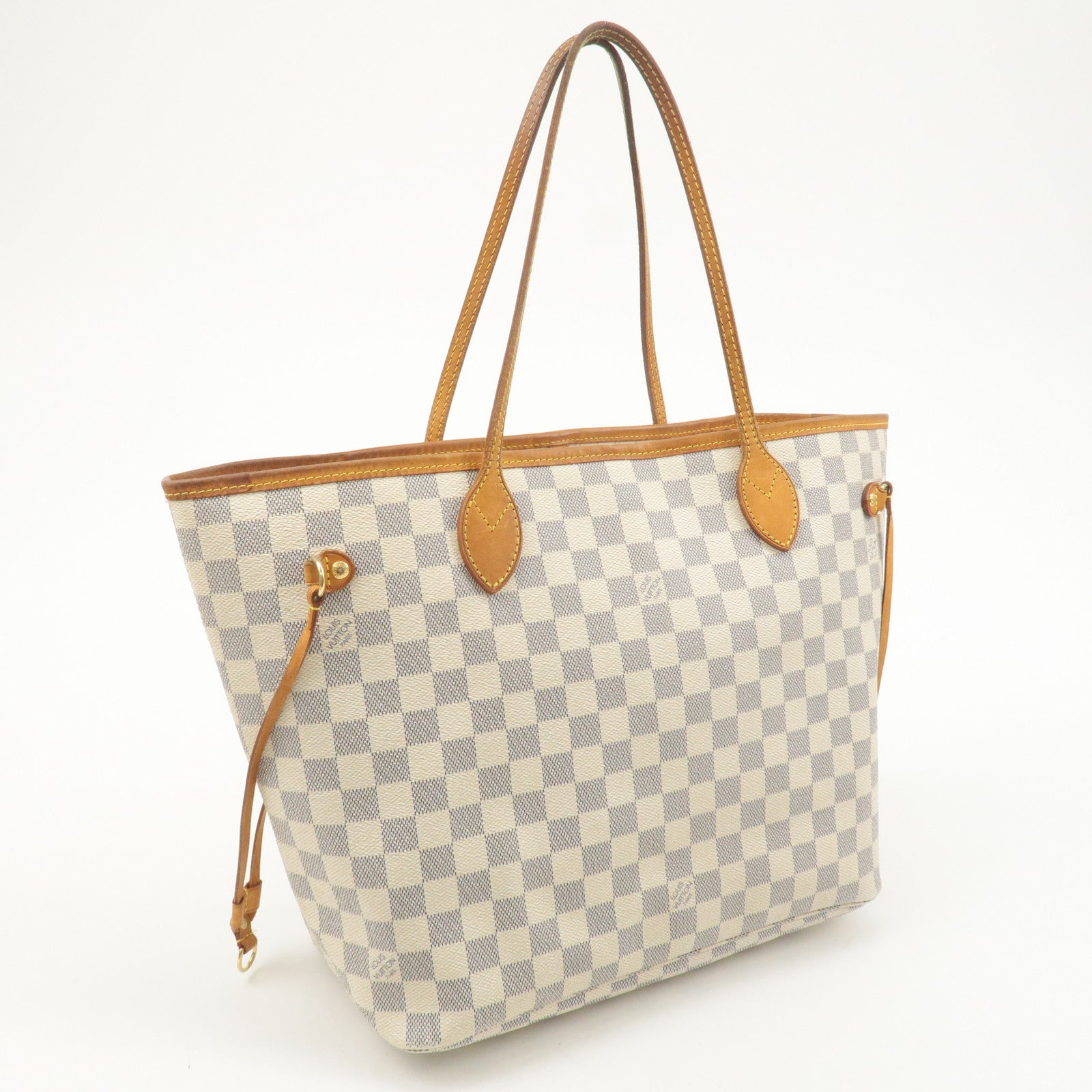 Louis Vuitton Damier Azur Neverfull MM Canvas Tote Bag N51107