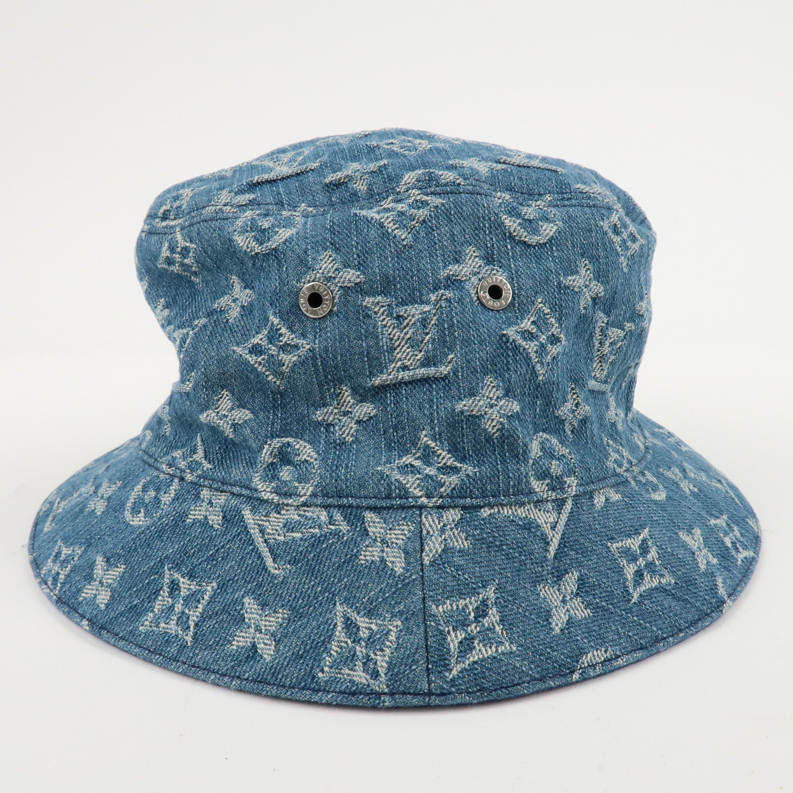 Louis Vuitton Monogram Denim Bucket Hat Essential 58 M78772 Used