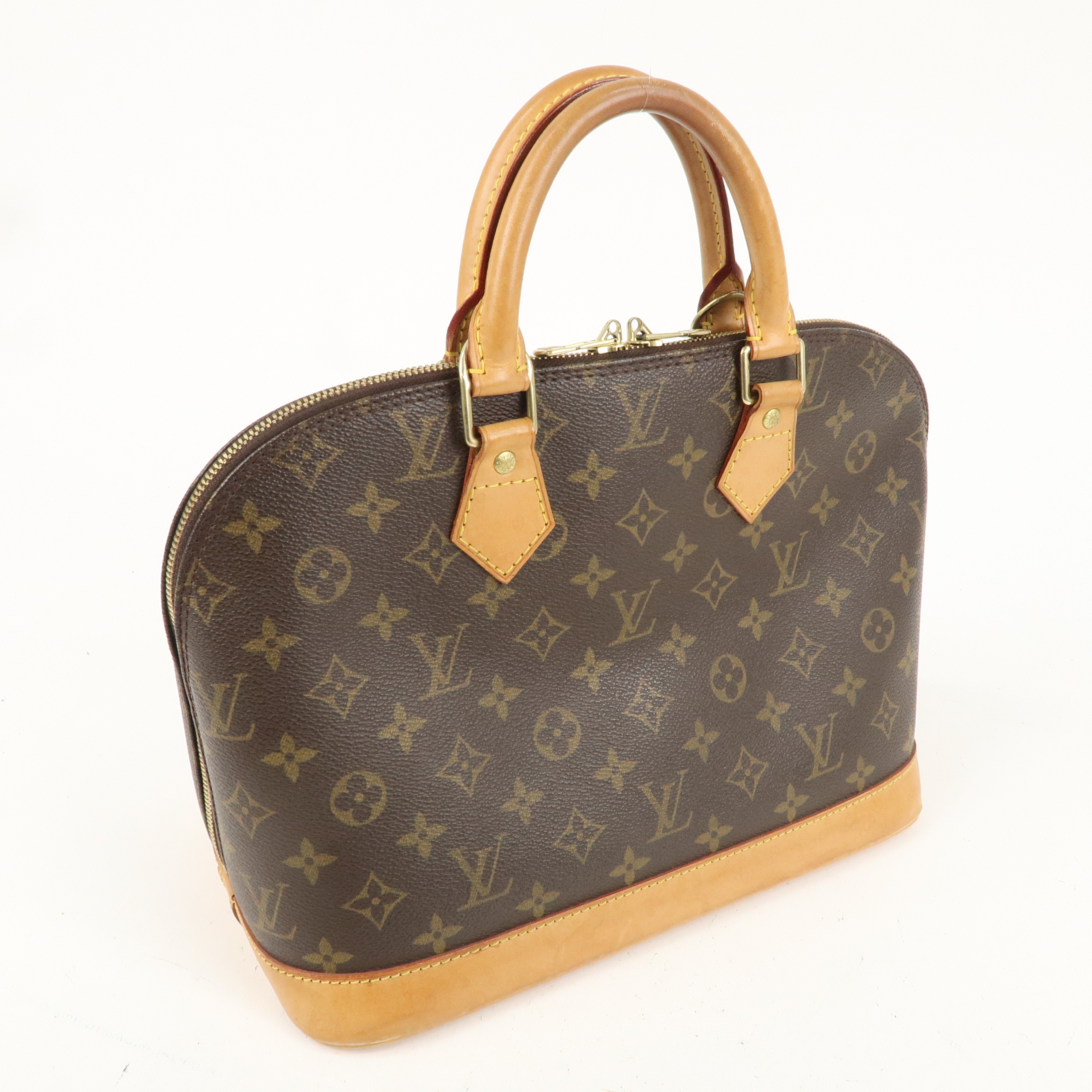 Louis Vuitton Monogram Alma Hand Bag Brown M51130