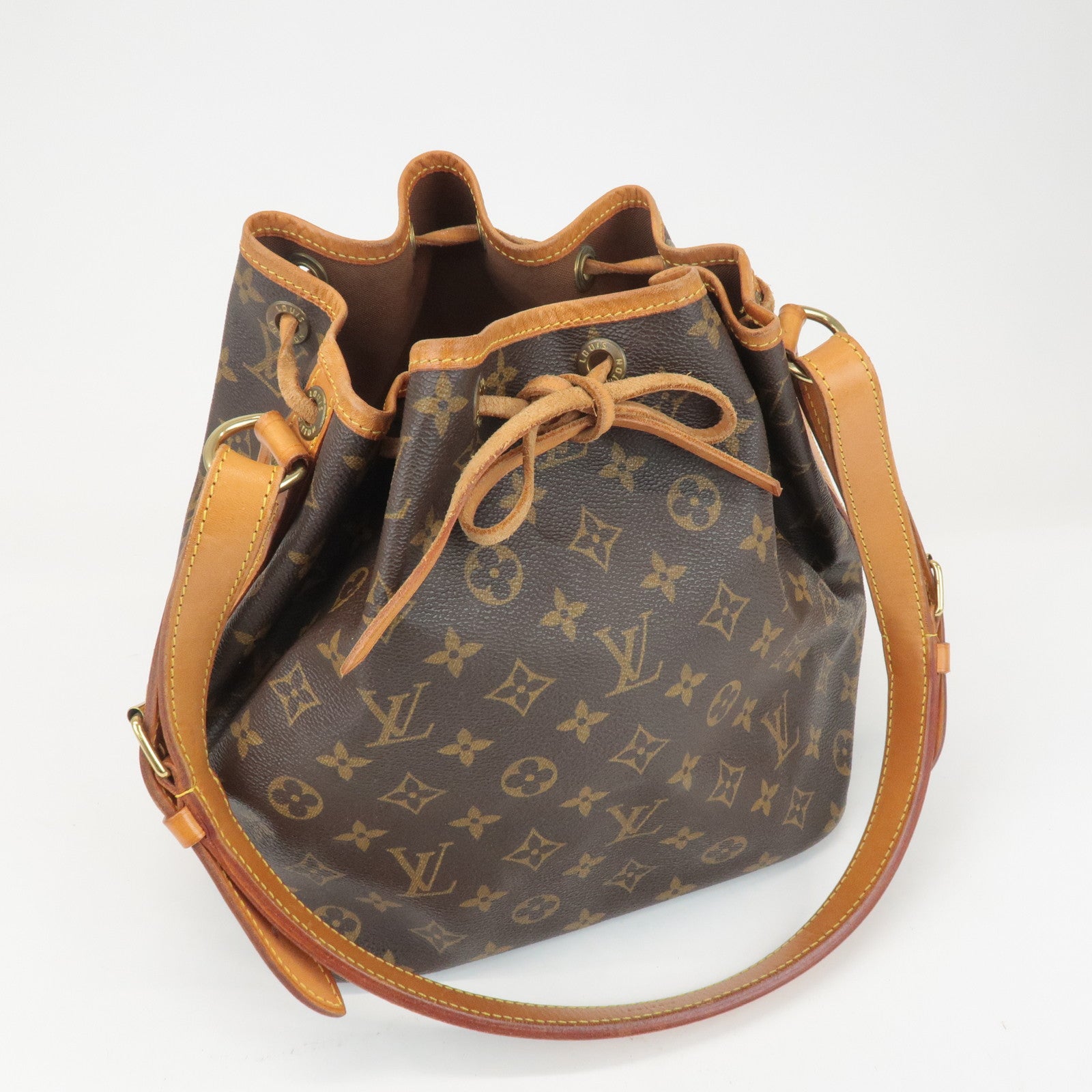 Louis Vuitton Monogram Petit Noe Shoulder Bag Brown M42226 Used