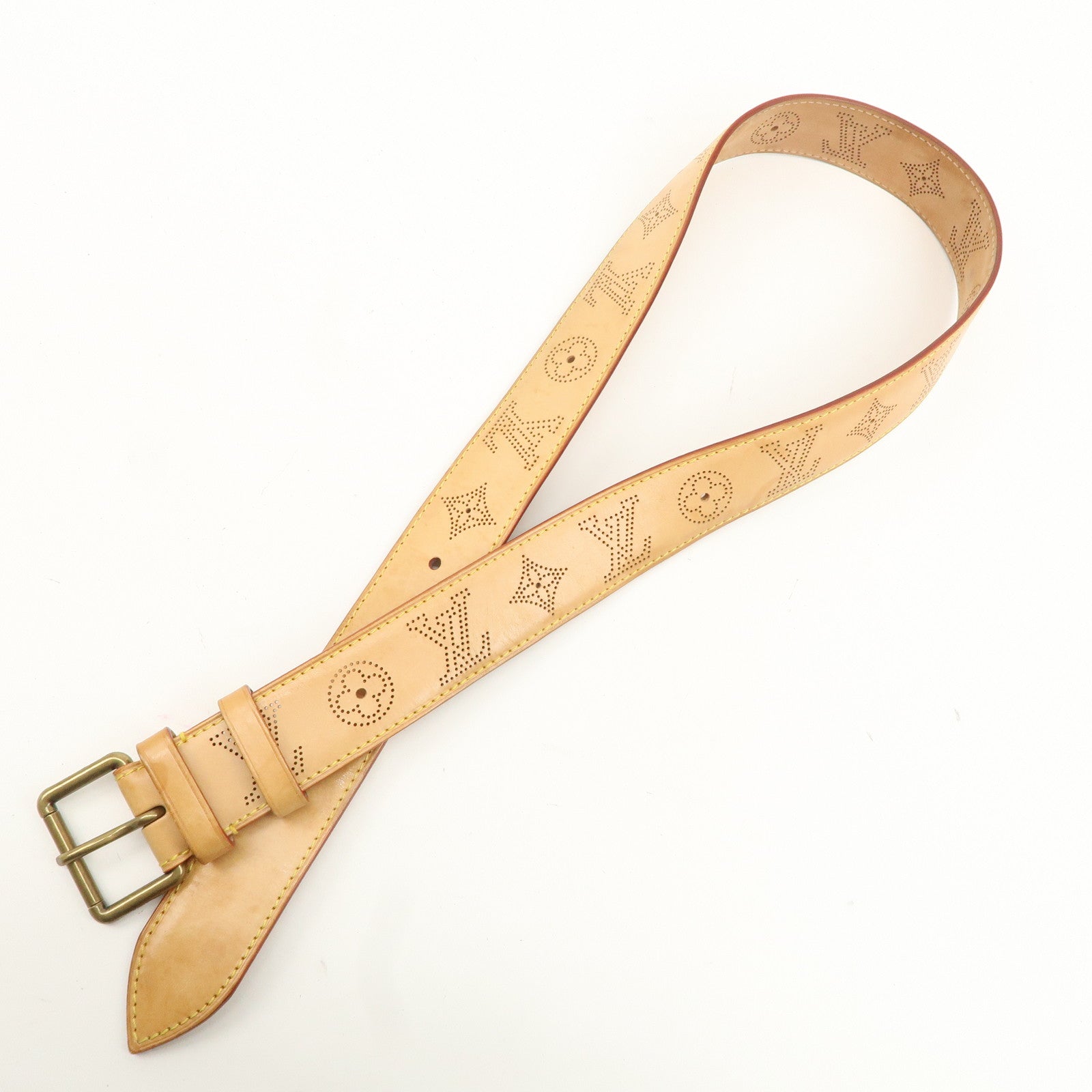 Louis Vuitton Monogram Mahina Santule 90/36 Belt Natural M6939V Used