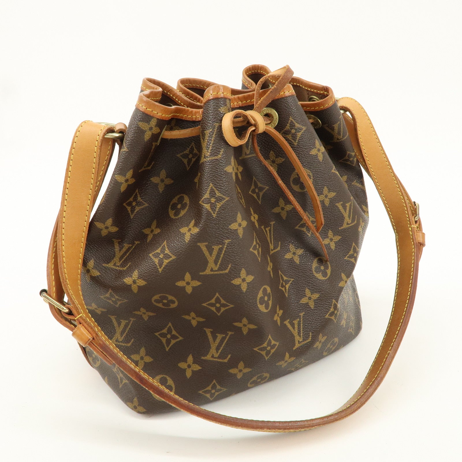 Louis Vuitton Monogram Petit Noe Shoulder Bag Brown M40818