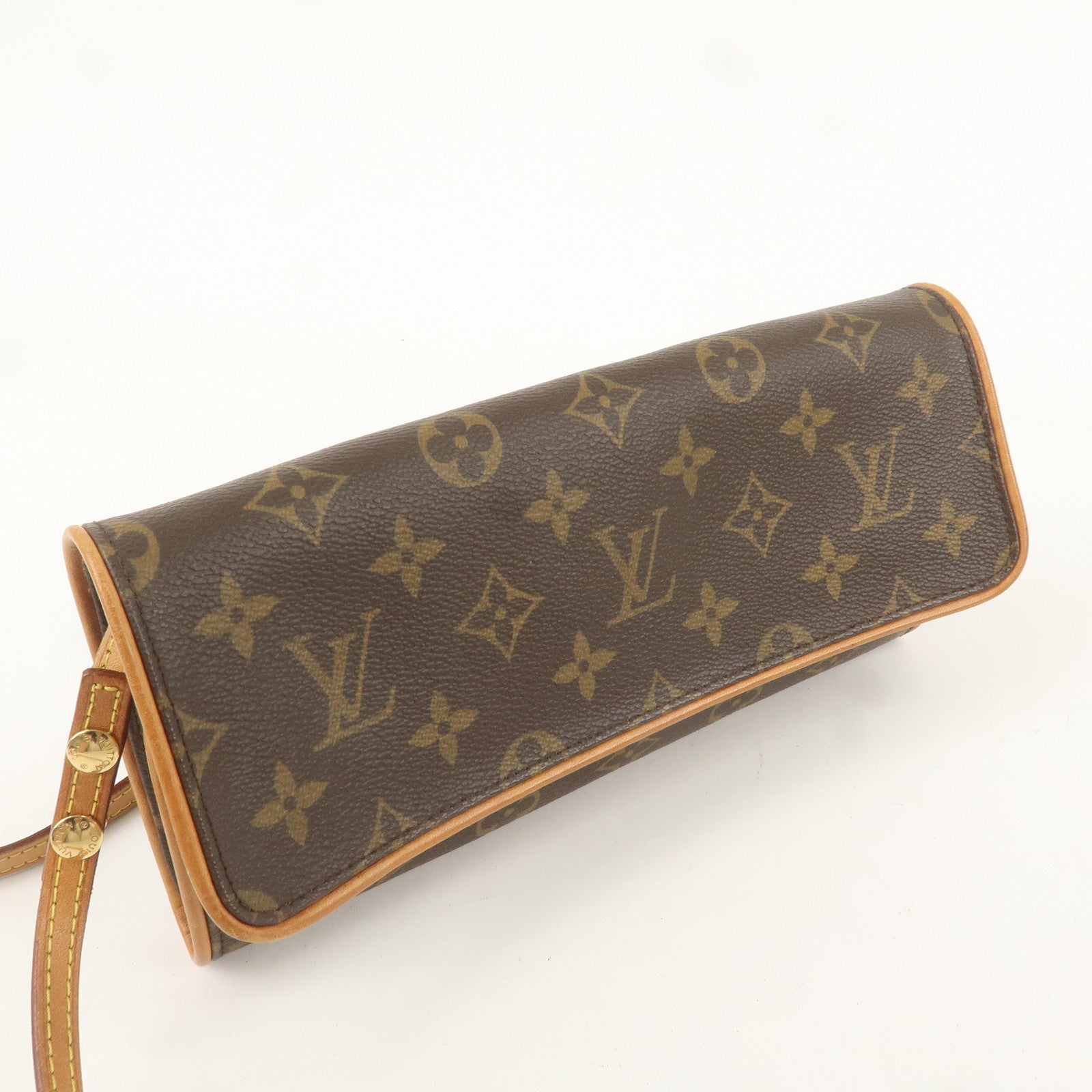 Louis Vuitton Monogram Pochette Twin GM 2Way Bag Brown M51852