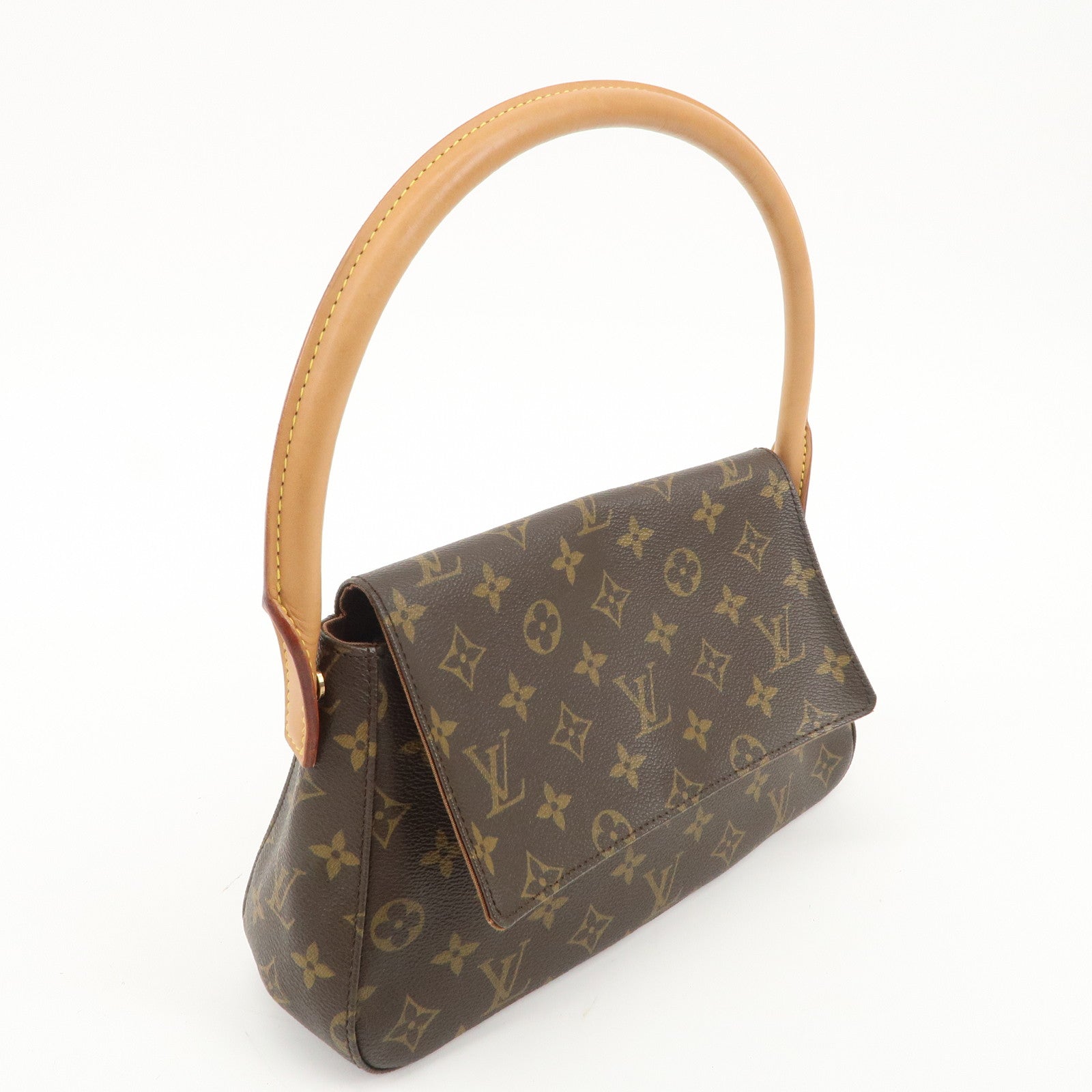 Louis Vuitton Monogram Mini Looping Shoulder Bag Hand Bag M51147 Used