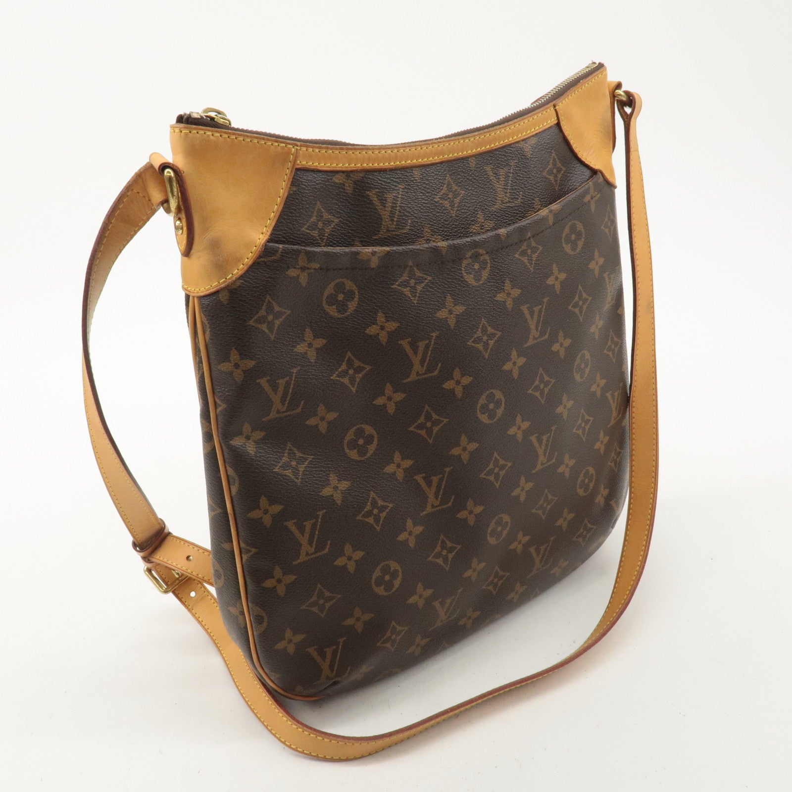 Louis Vuitton Monogram Odeon MM Shoulder Bag Brown M56389