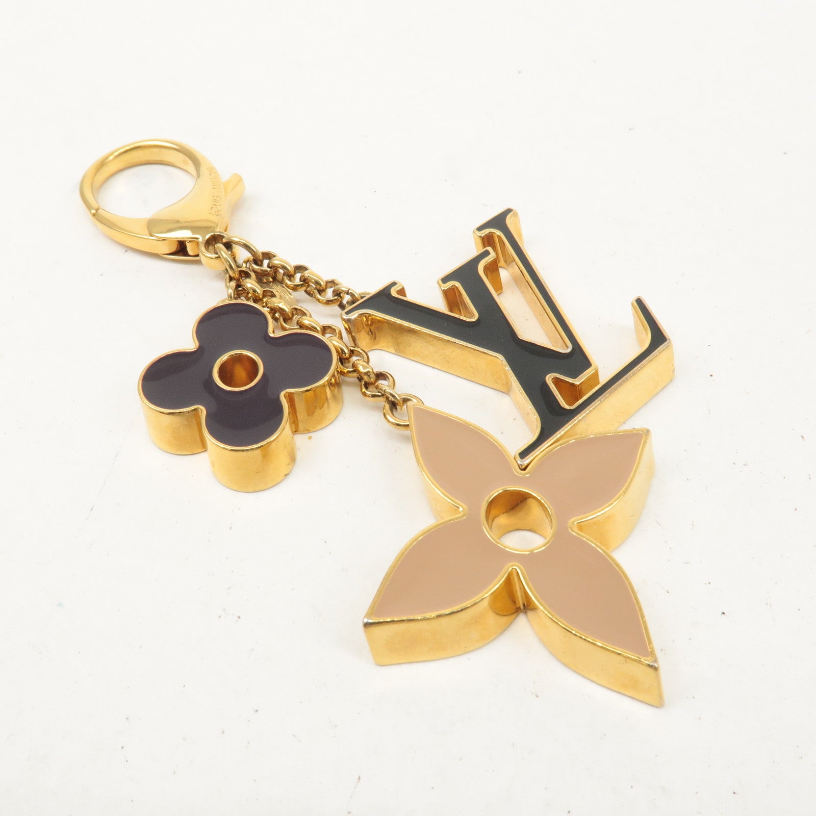 Louis Vuitton Fleur de Monogram Key Chain Bag Charm M67119