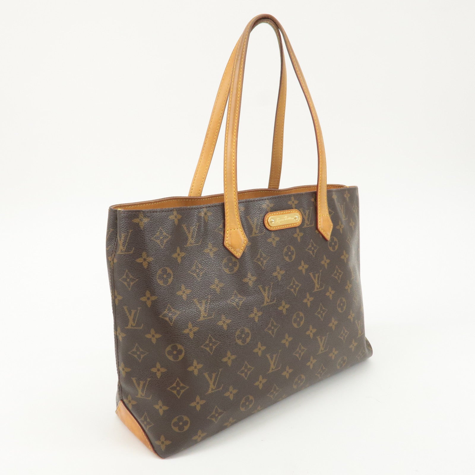 Louis Vuitton Monogram Wilshire MM Tote Bag Brown M45644