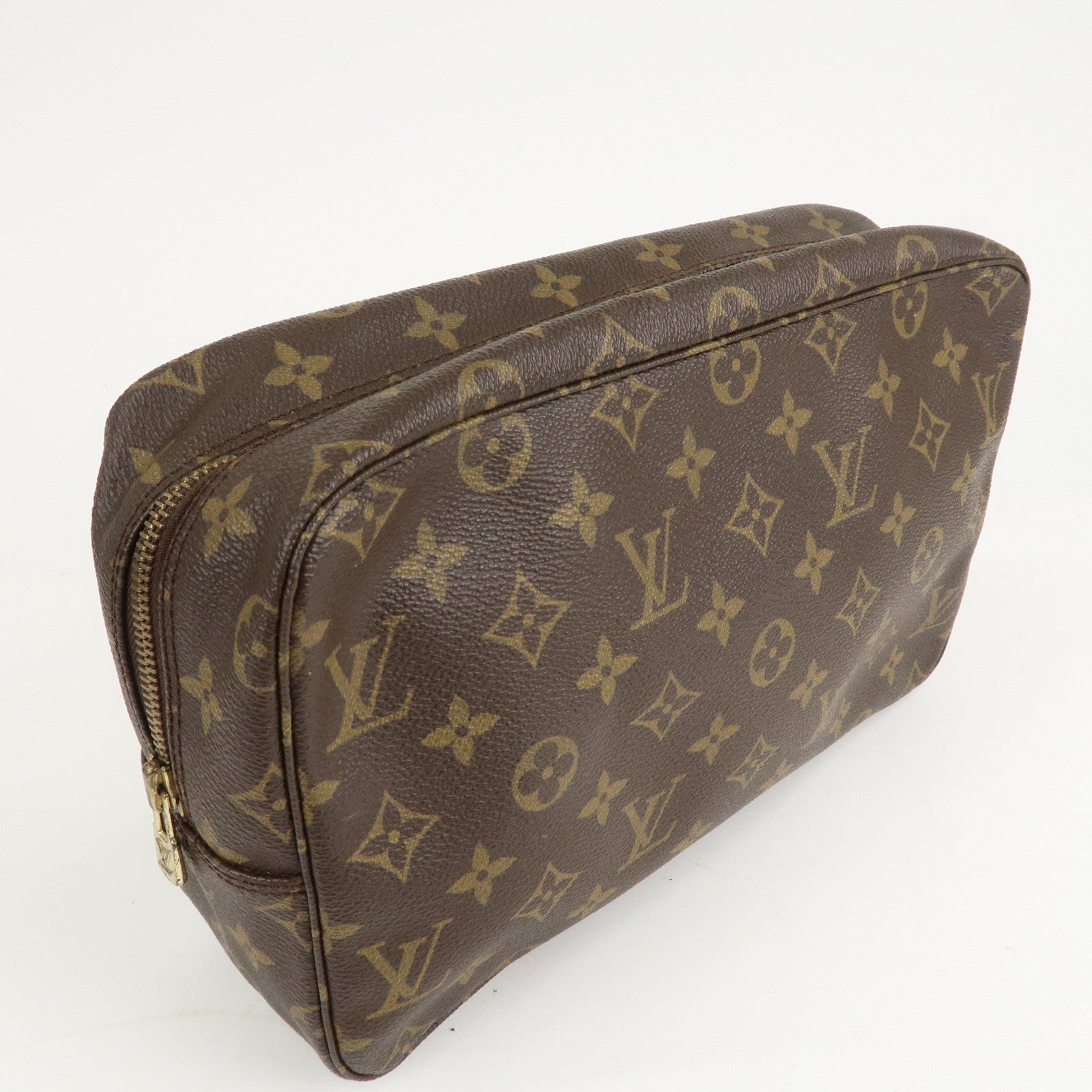 Louis Vuitton Monogram Trousse Toilette 28 Pouch Brown M47522 Used