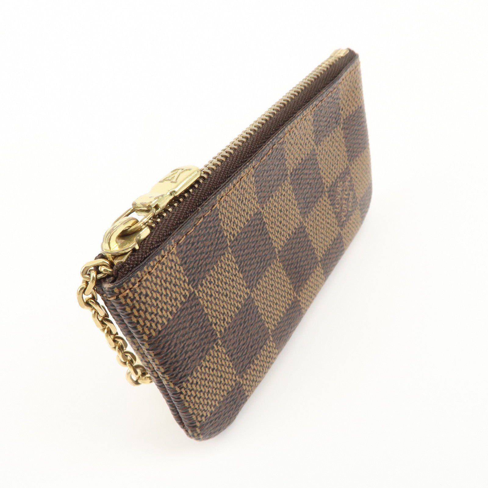 Louis Vuitton Damier Ebene Pochette Cles Coin Case N62658 Used