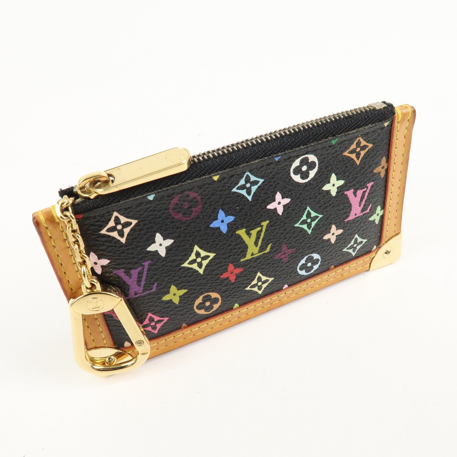 Louis Vuitton Monogram Multi Color Pochette Cles Noir M92654 Used