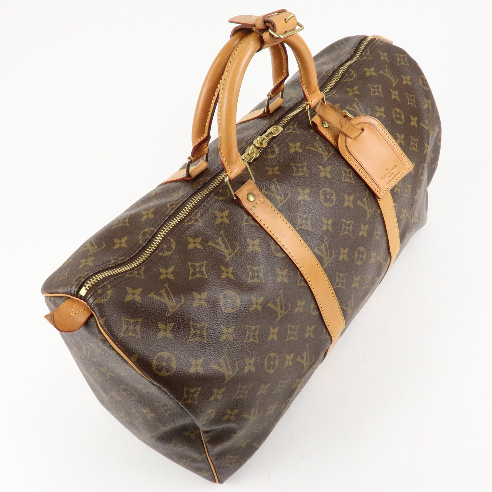 Louis Vuitton Monogram Keep All 50 Boston Bag Brown M41426 Used