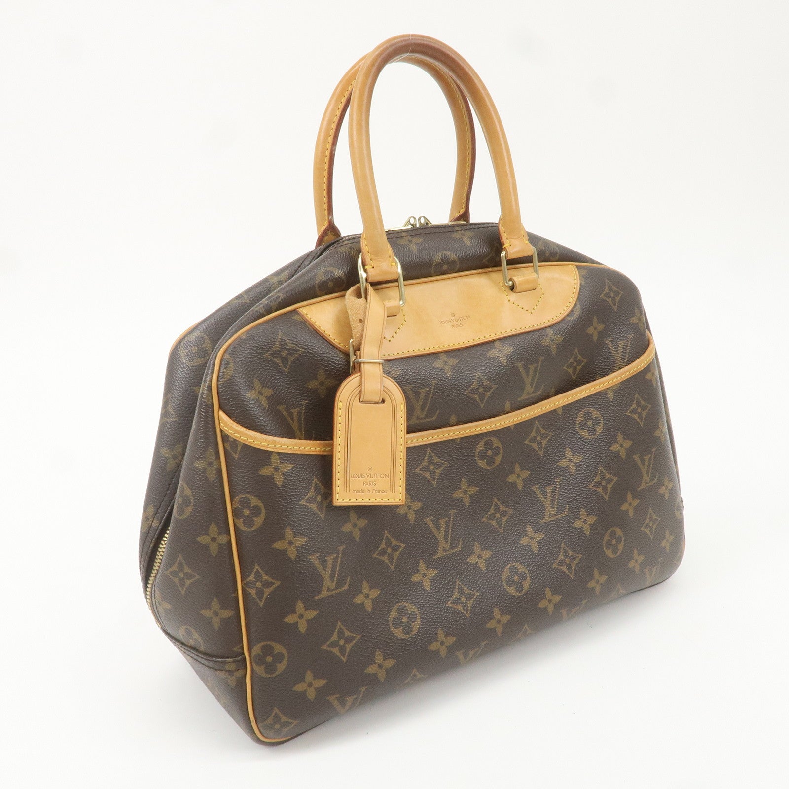 Louis Vuitton Monogram Deauville Hand Bag Brown M47270