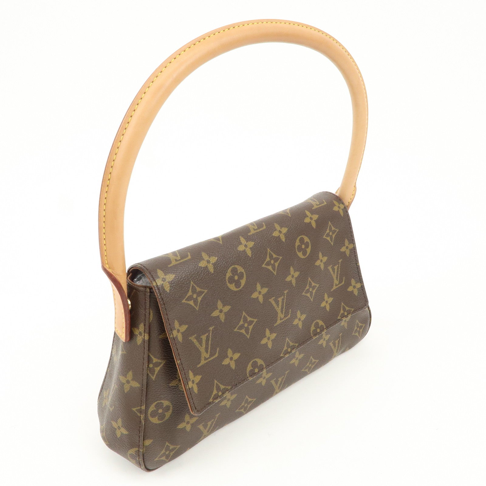 Louis Vuitton Monogram Mini Looping Shoulder Bag Hand Bag M51147 Used