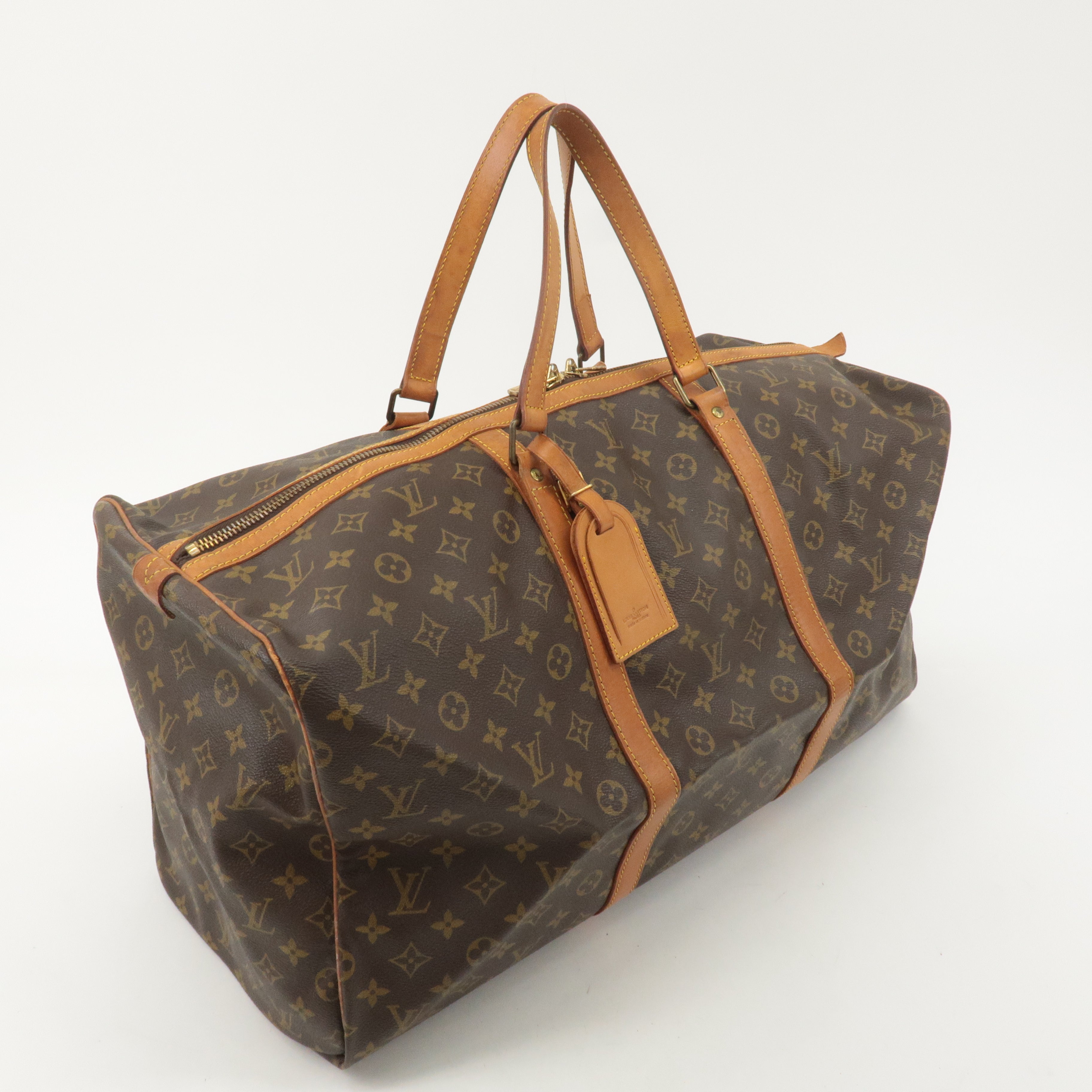 Louis Vuitton Monogram Sac Souple 55 Boston Bag Brown M41622