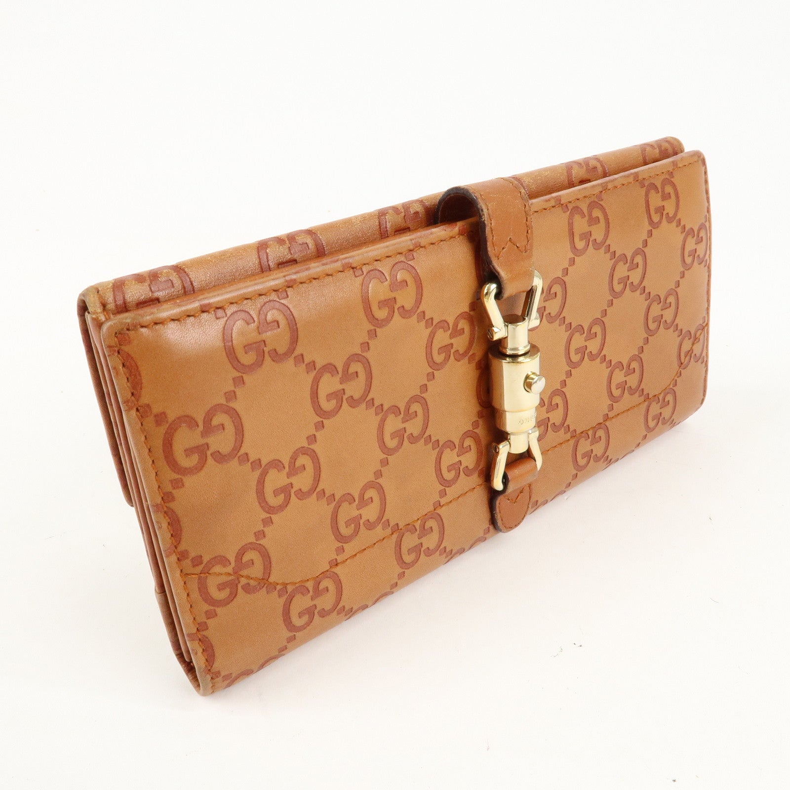 GUCCI Guccissima New Jackie Guccissima Leather Long Wallet 141430 Used