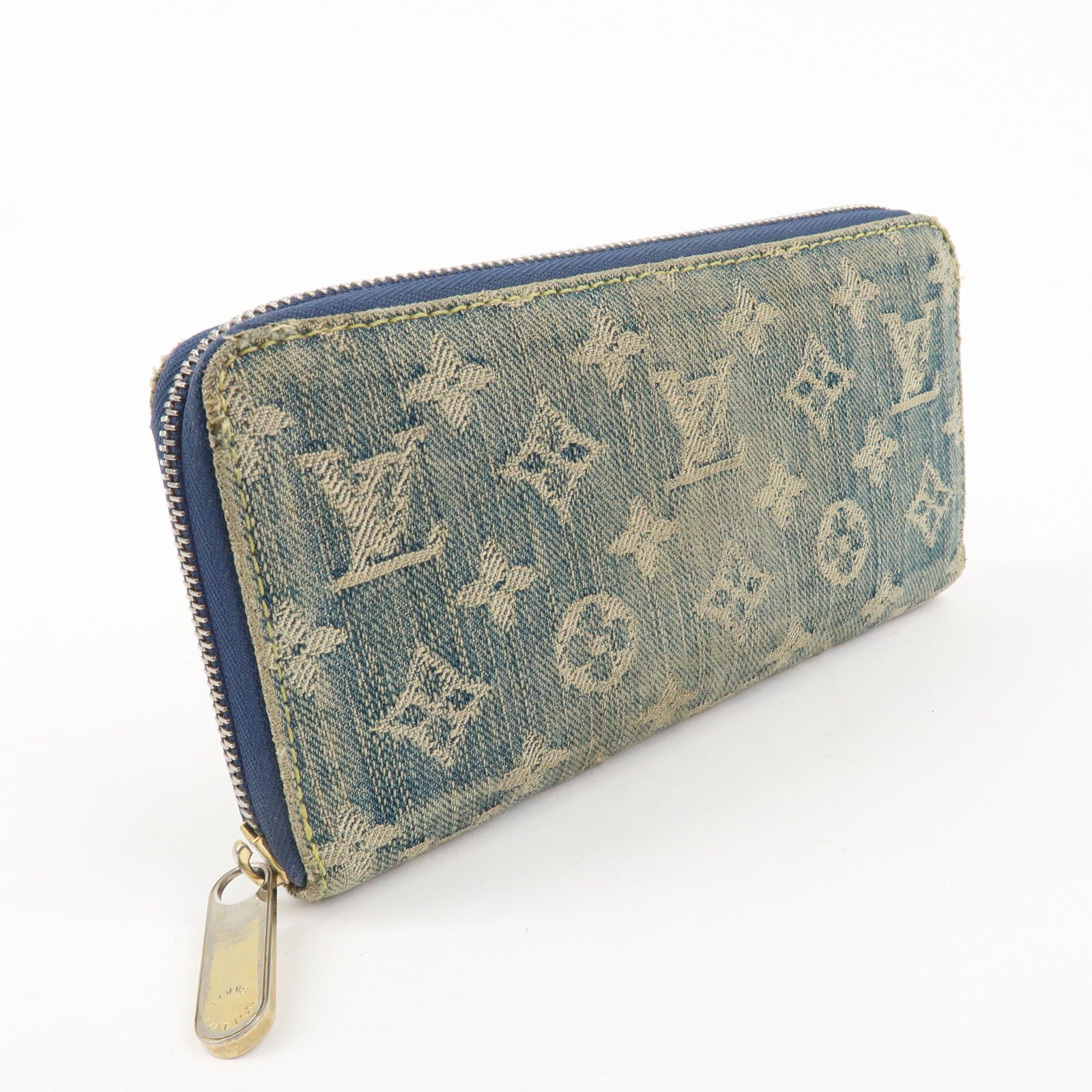 Louis Vuitton Monogram Denim Zippy Long Wallet Blue M95431