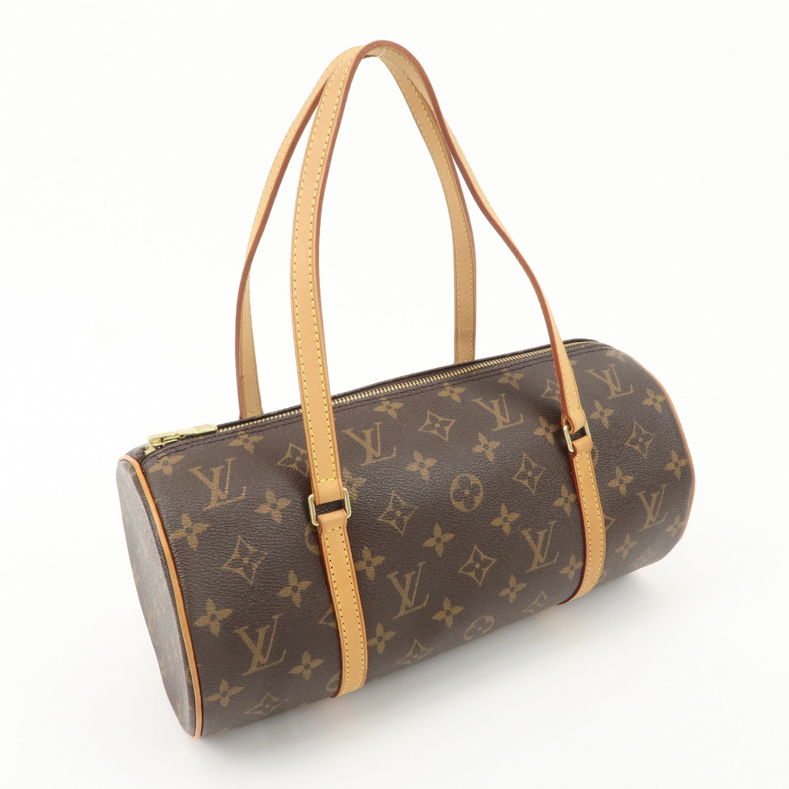 Louis Vuitton Monogram Papillon 30 Hand Bag Brown M51385 Used