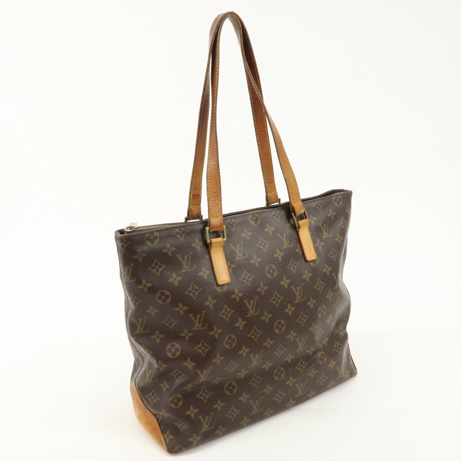 Louis Vuitton Monogram Cabas Mezzo Tote Bag Brown M51151