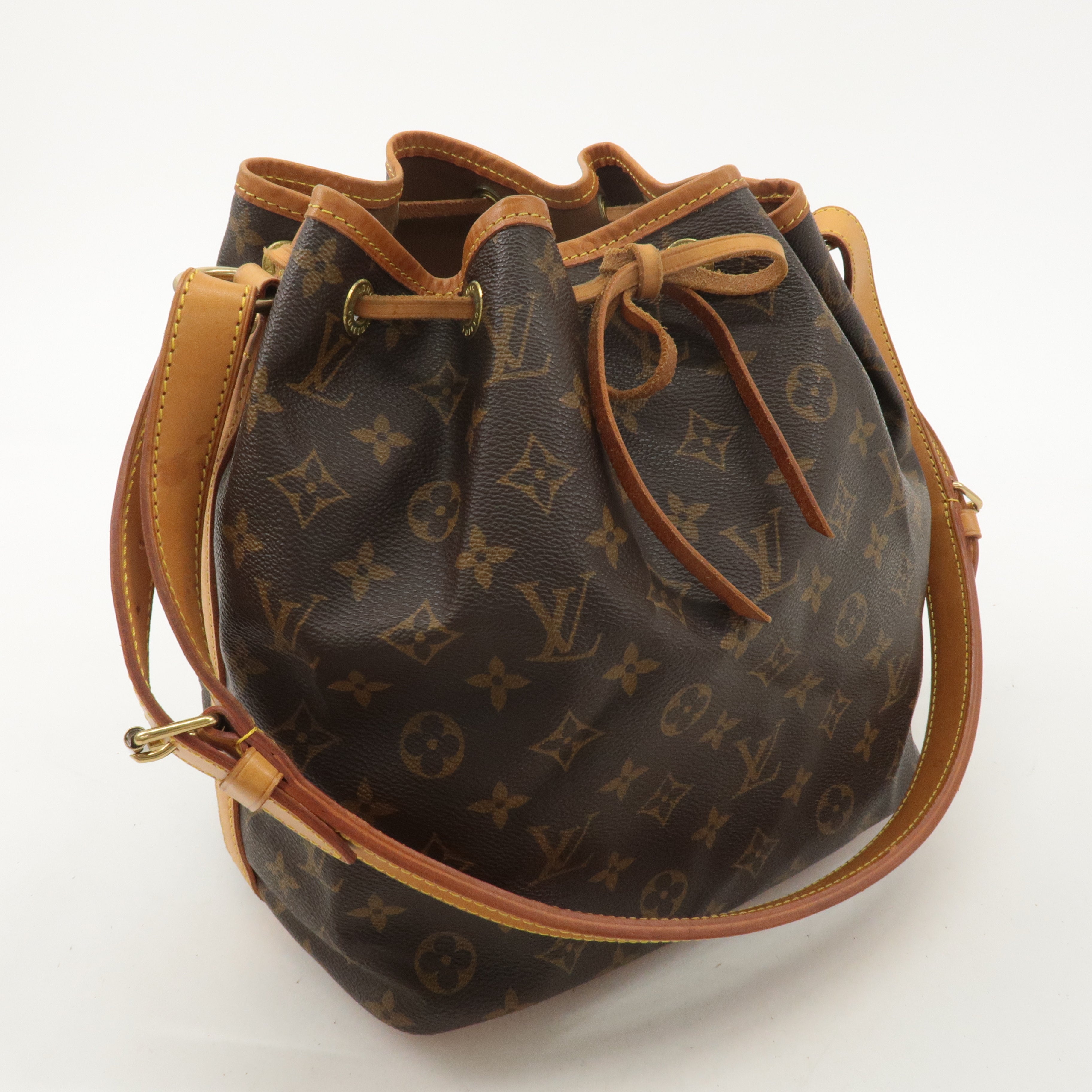 Louis Vuitton Monogram Petit Noe Shoulder Bag Brown M42226