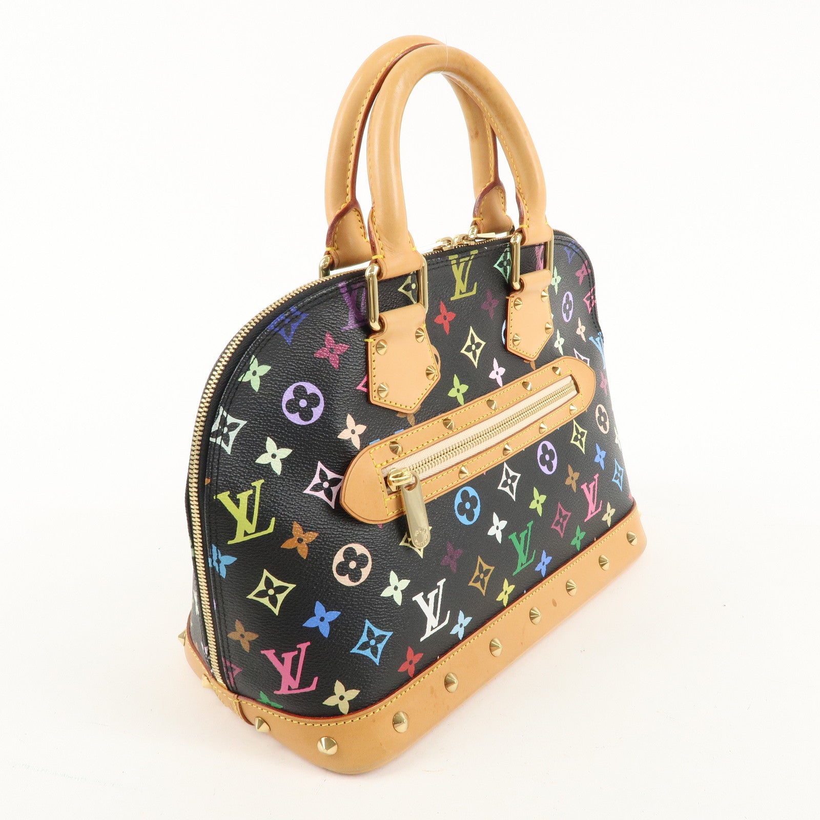 Louis Vuitton Monogram Multi Color Alma Hand Bag Noir M92646