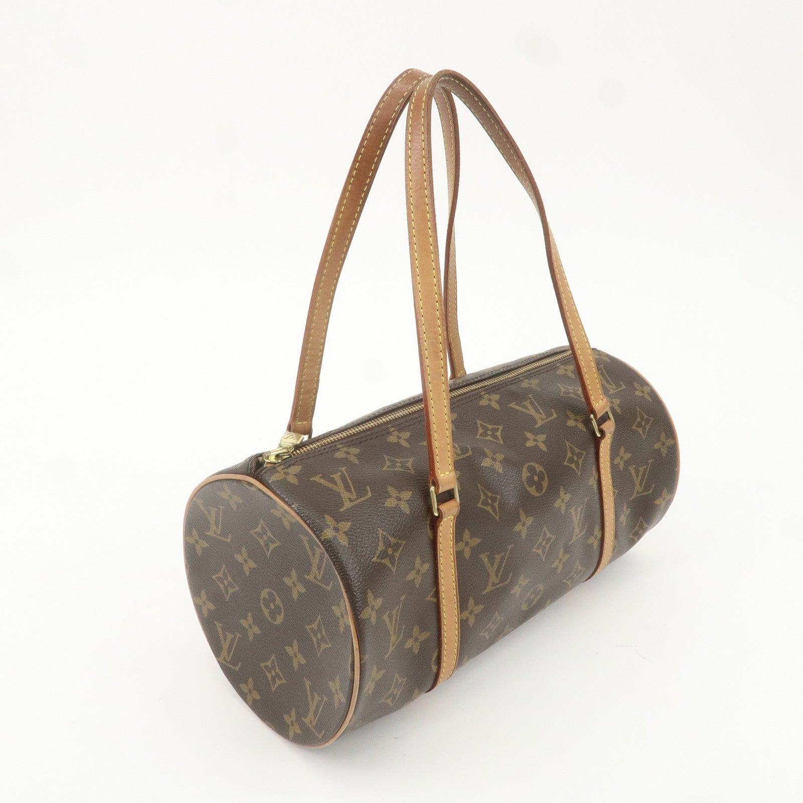 Louis Vuitton Monogram Papillon 30 Hand Bag Brown M51385