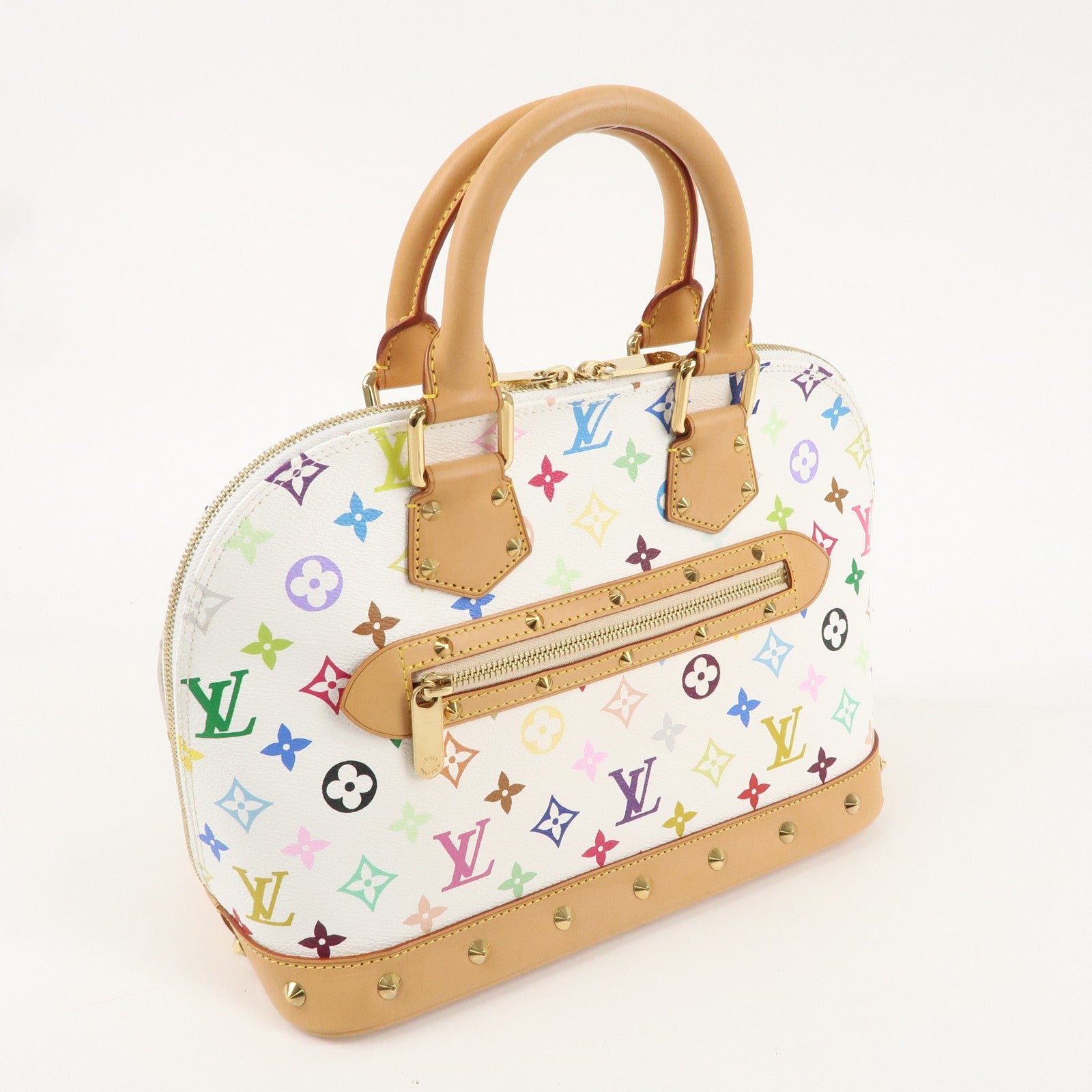 Louis Vuitton Monogram Multicolor Alma PM Hand Bag Blanc M92647