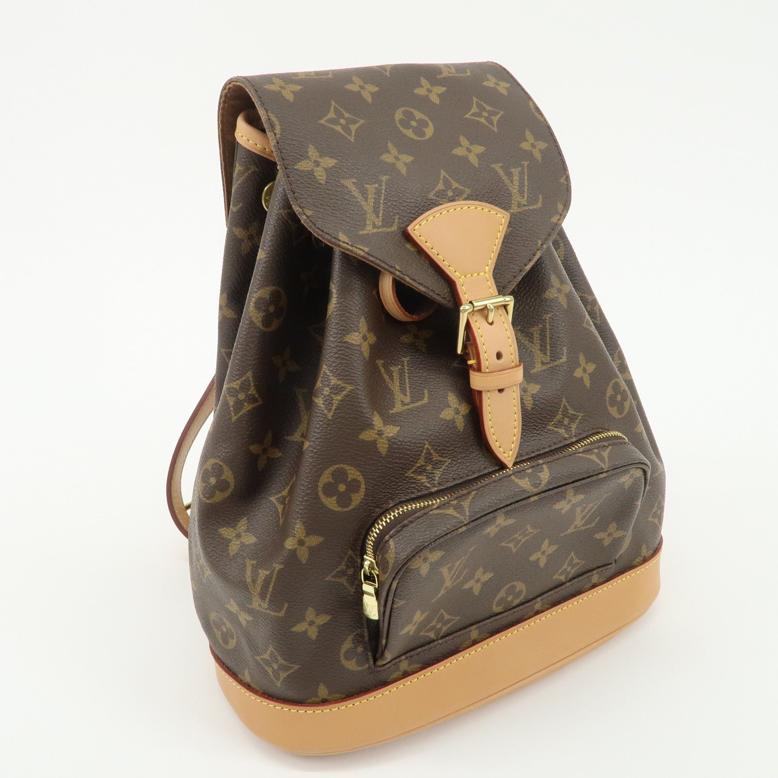 Louis Vuitton Monogram Montsouris MM Back Pack Bag M51136 Used