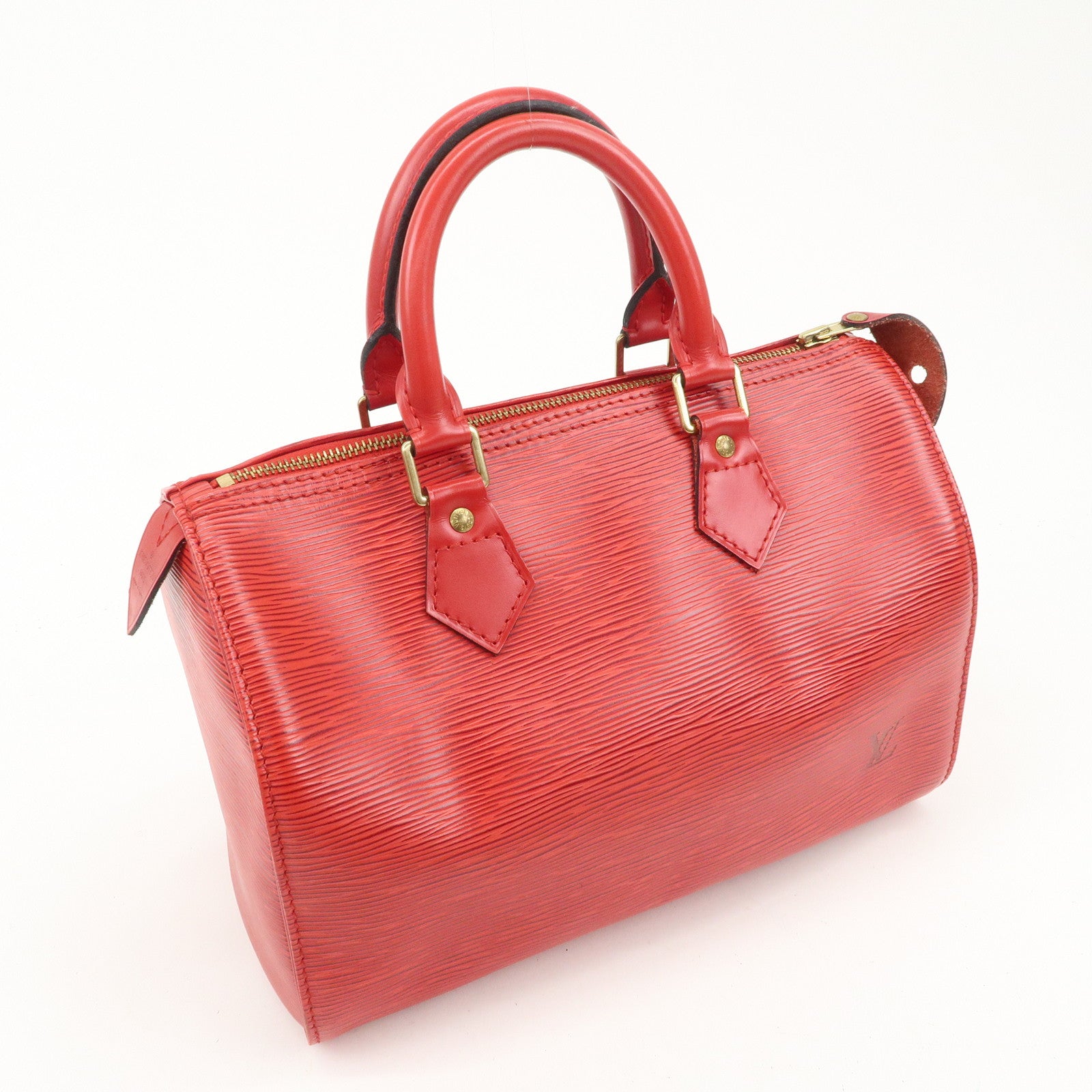 Louis Vuitton Epi Speedy 25 Hand Bag Castilian Red M43017 Used