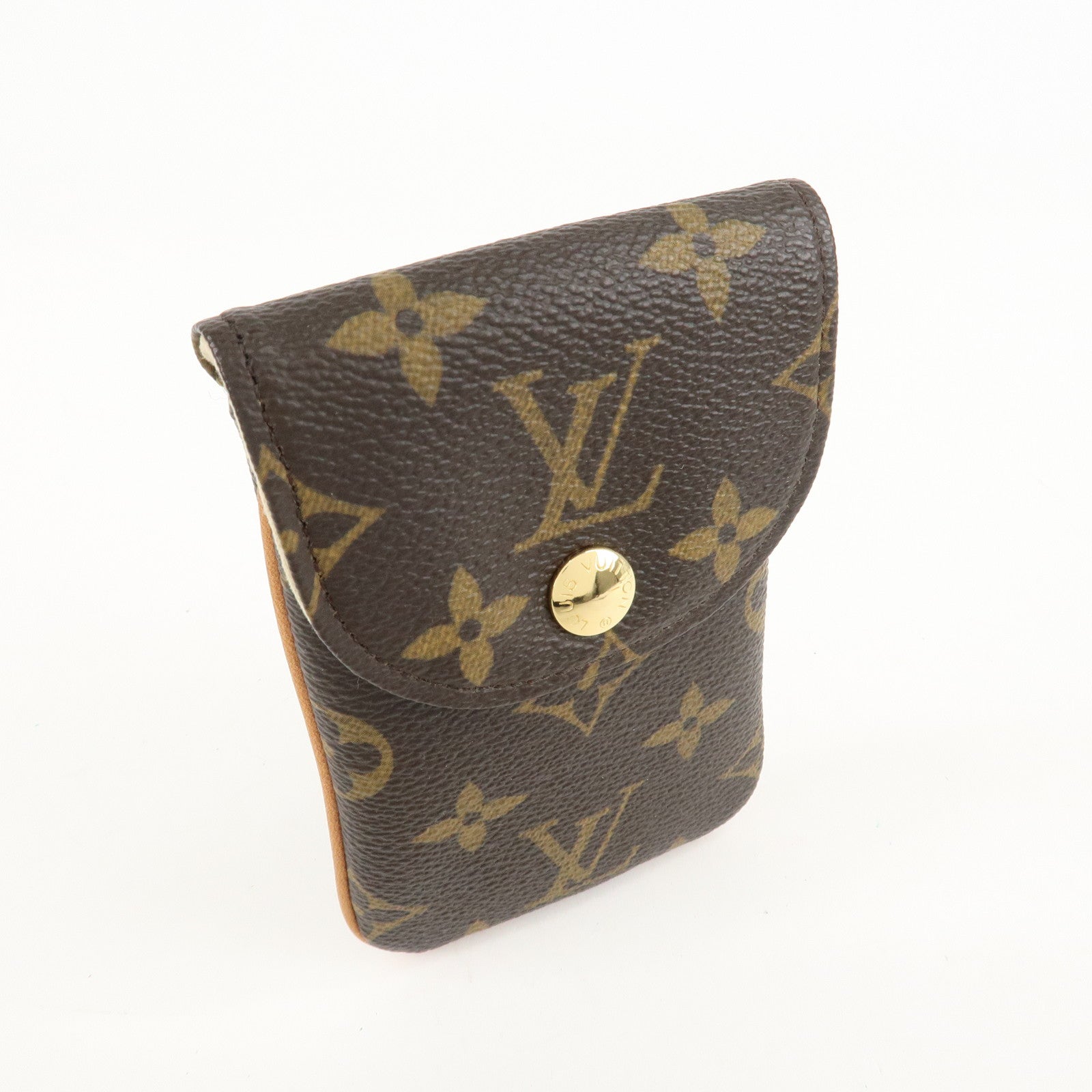 Louis Vuitton Monogram Etui Telefonne MM Brown M66546 Used