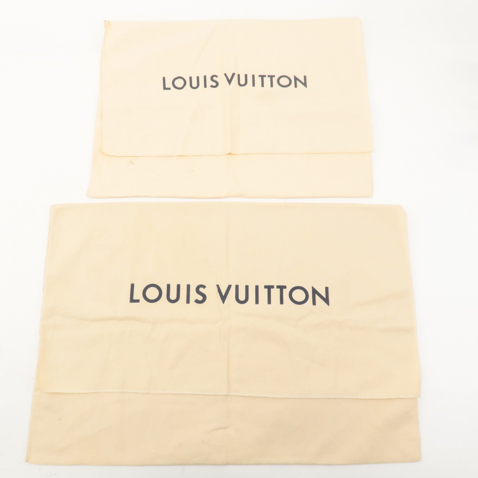 Louis Vuitton Set of 10 Dust Bag Storage Bag Flap Drawstring Beige